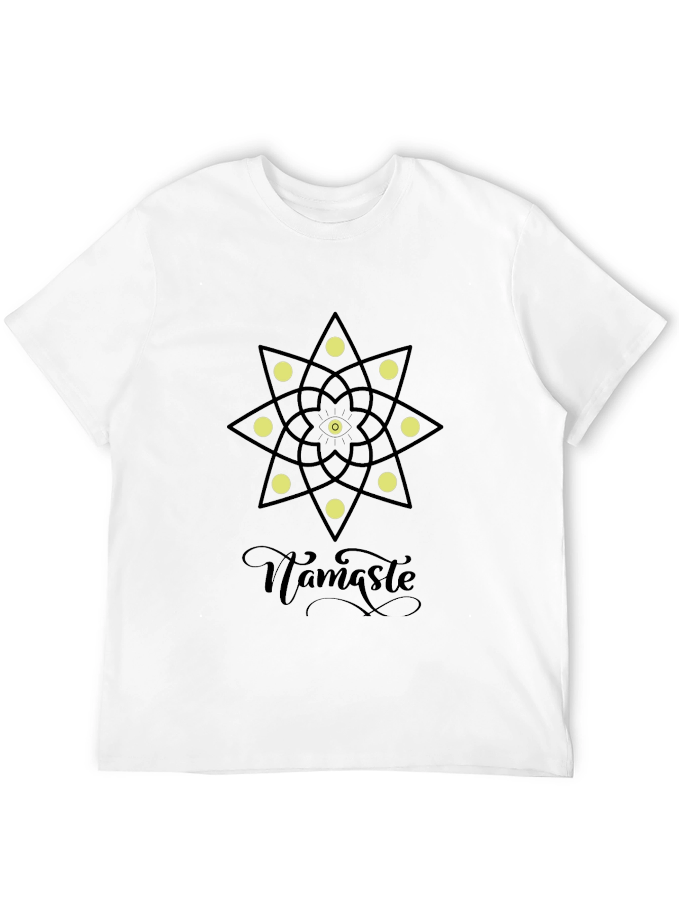 Namaste Mandala Graphic Black T-Shirt