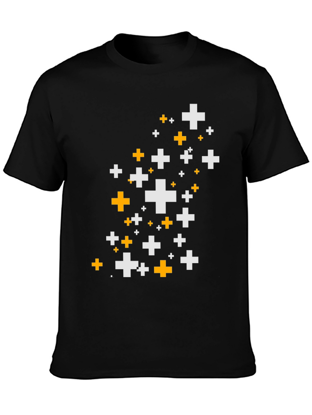 Pixel Plus Graphic Tee - Black Cotton Comfort