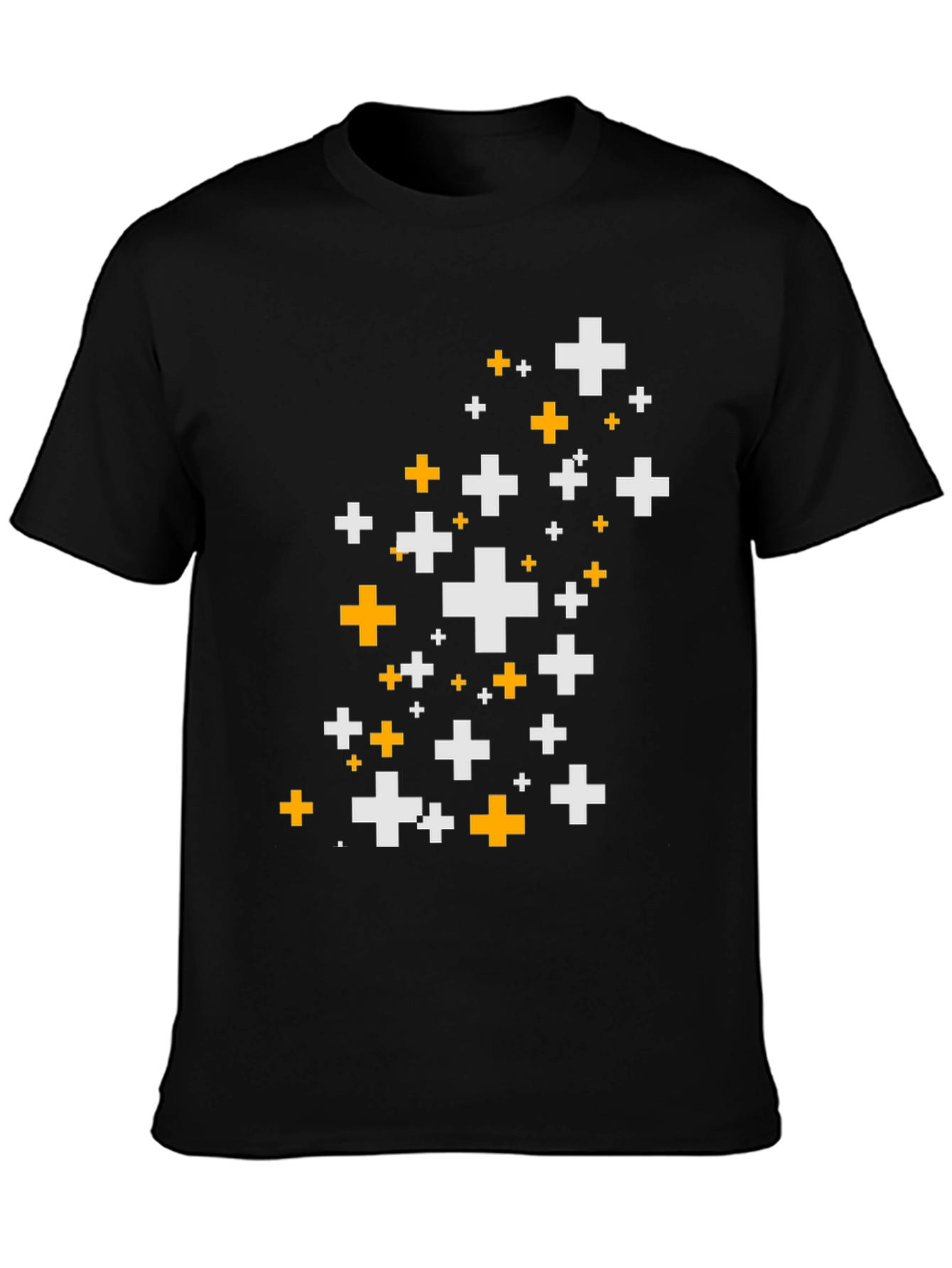 Pixel Plus Graphic Tee - Black Cotton Comfort