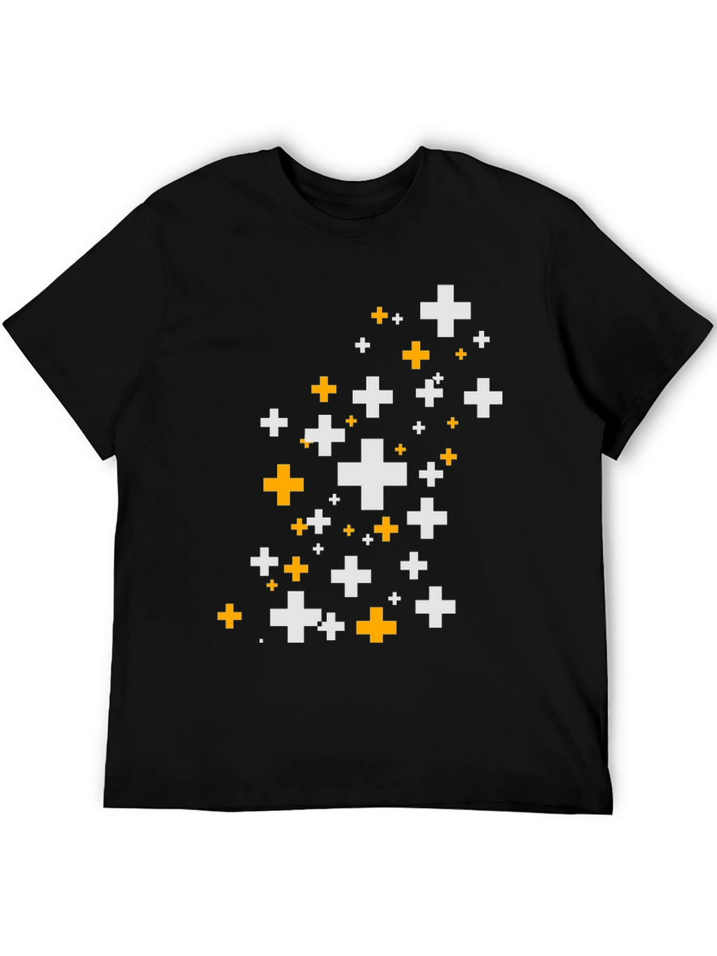 Pixel Plus Graphic Tee - Black Cotton Comfort