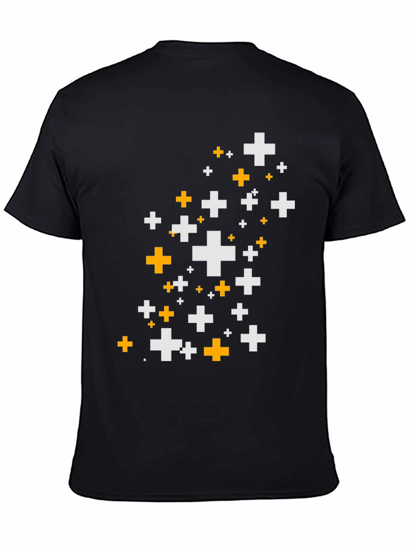 Pixel Plus Graphic Tee - Black Cotton Comfort