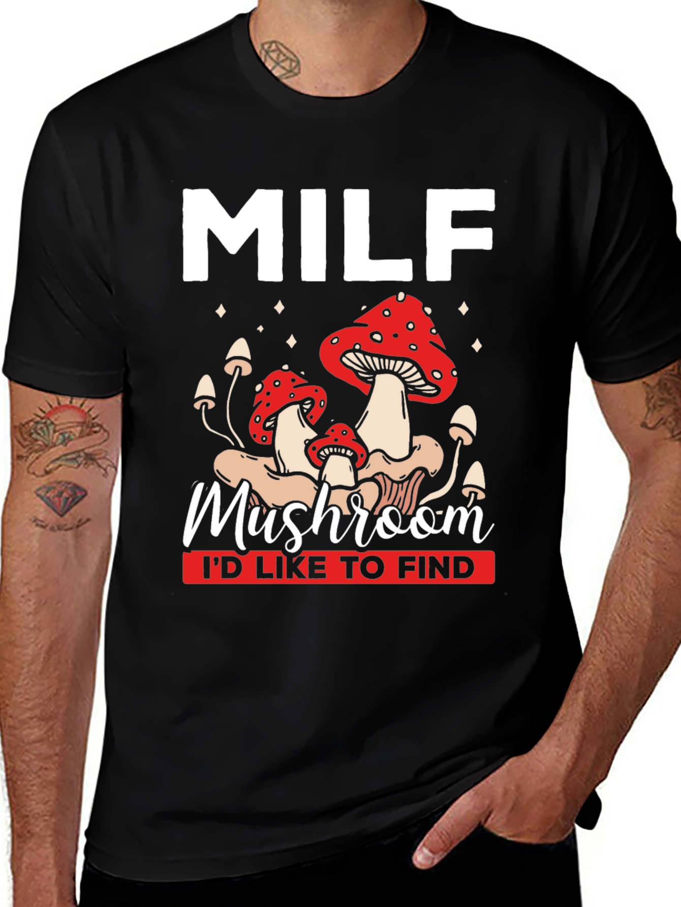 MILF Mushroom T-Shirt Funny Graphic Tee