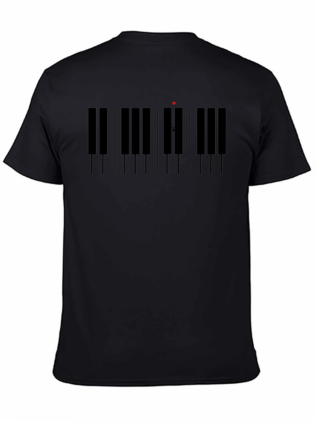 Piano Keys Graphic Black T-Shirt