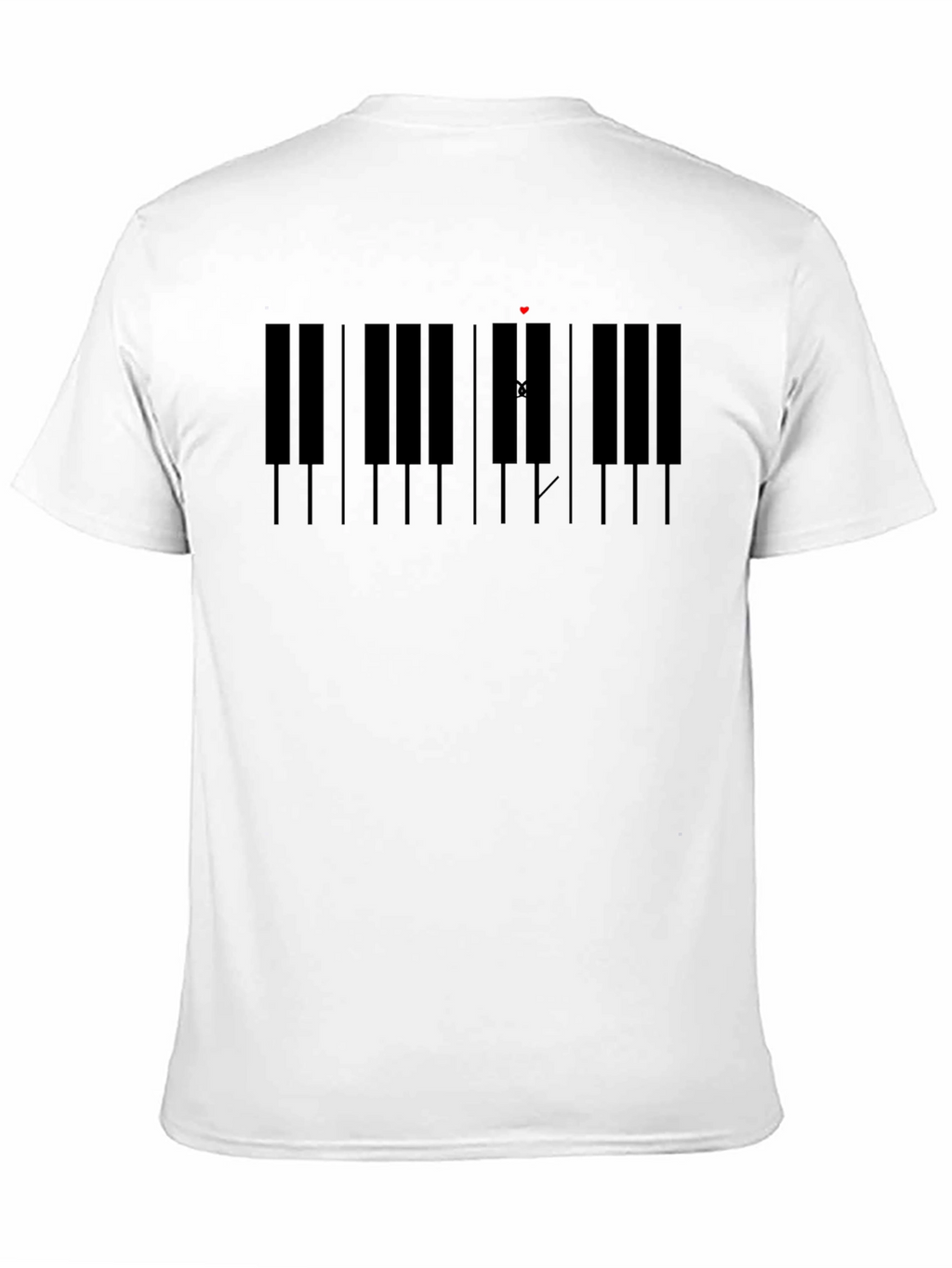 Piano Keys Graphic Black T-Shirt