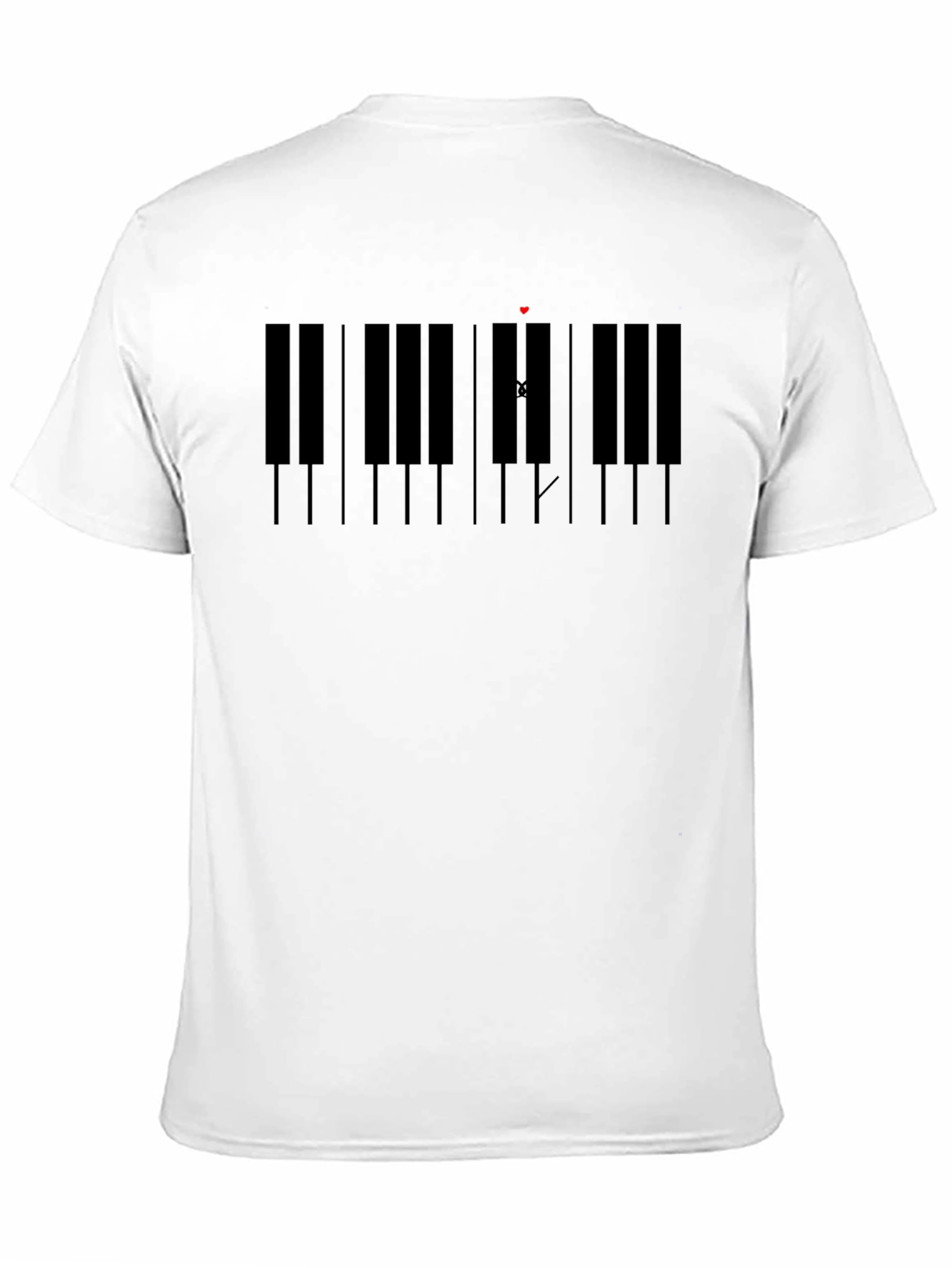 Piano Keys Graphic Black T-Shirt