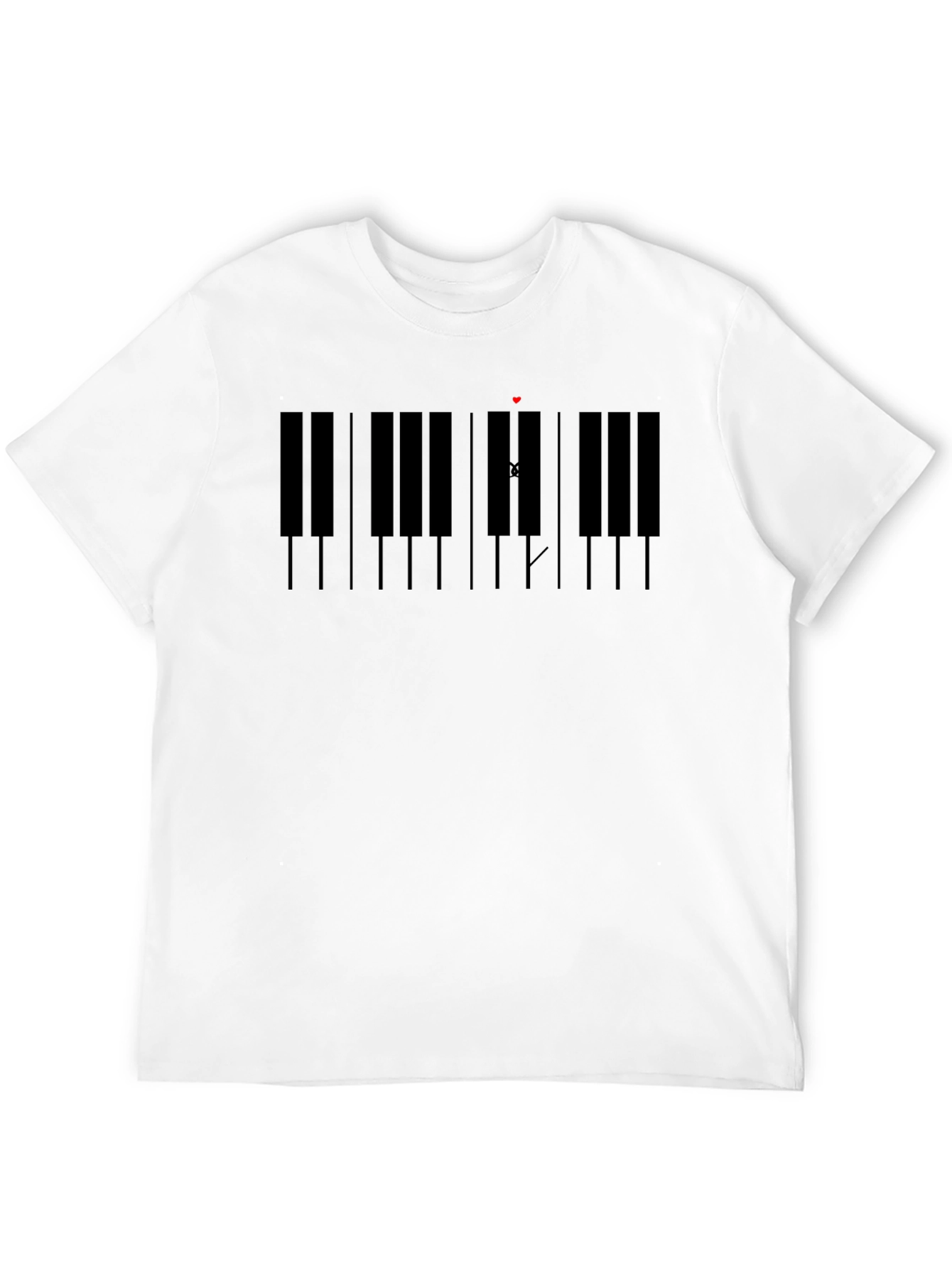 Piano Keys Graphic Black T-Shirt