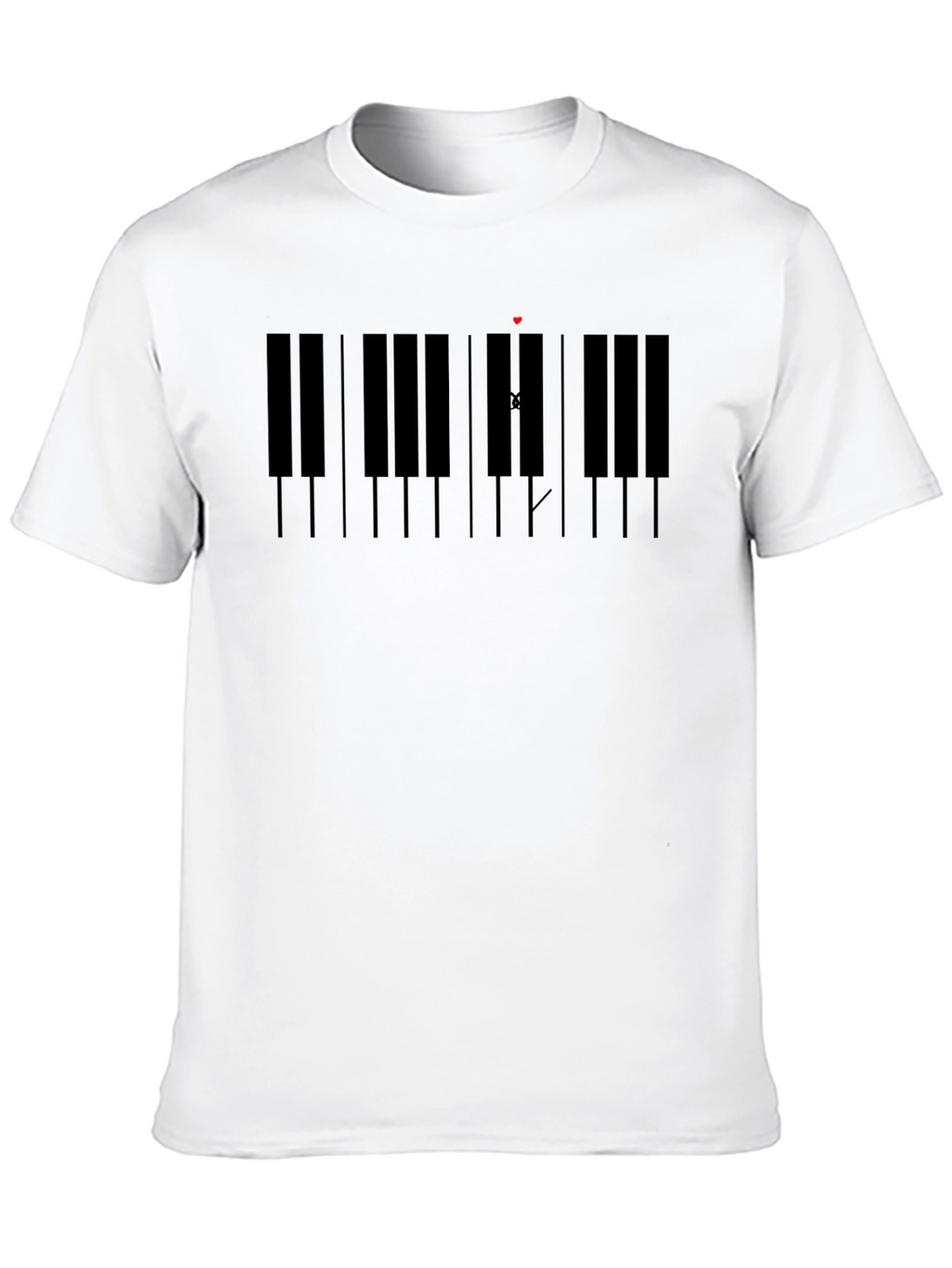 Piano Keys Graphic Black T-Shirt