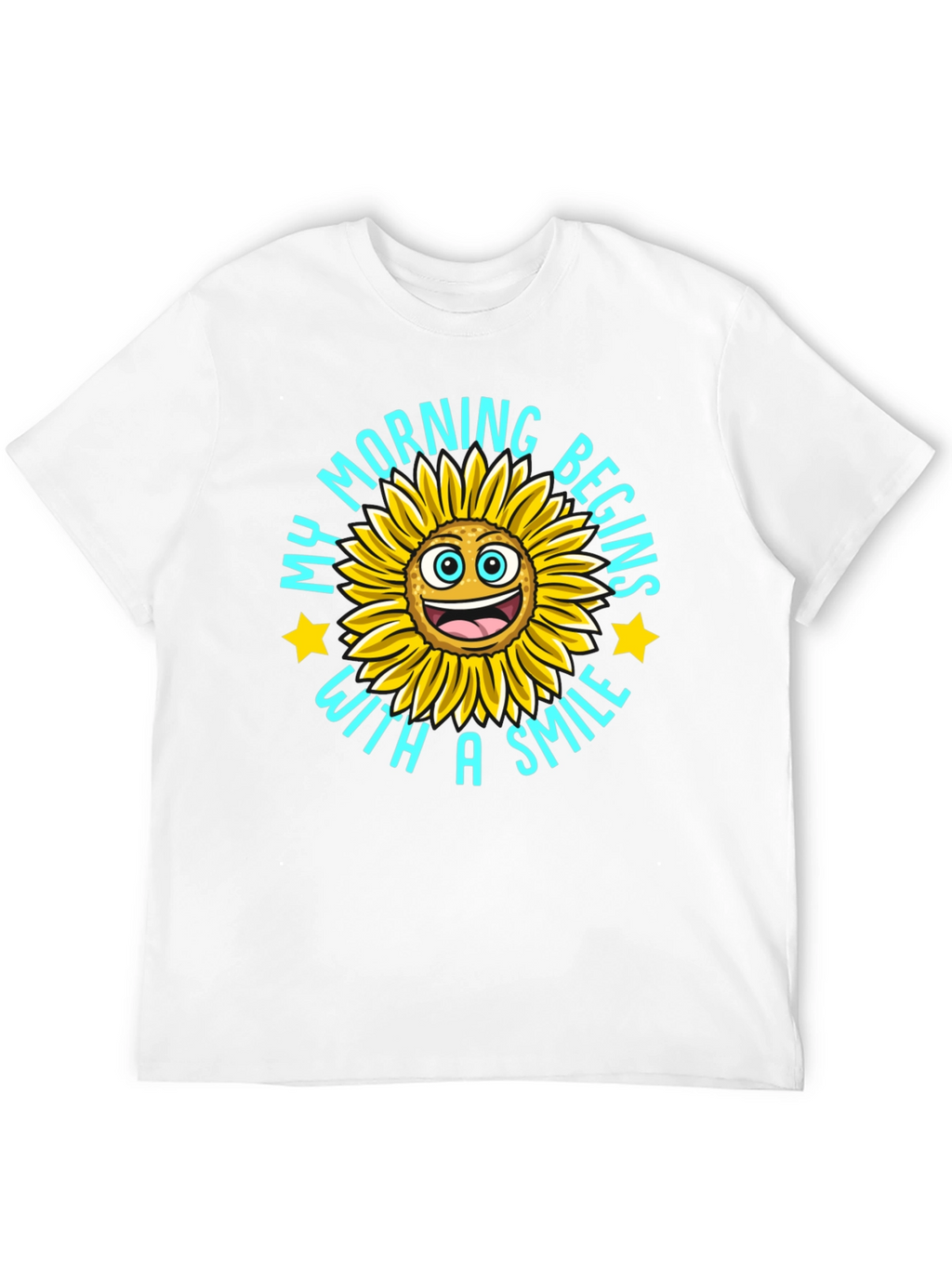 My Morning Begins With A Smile Black T-Shirt