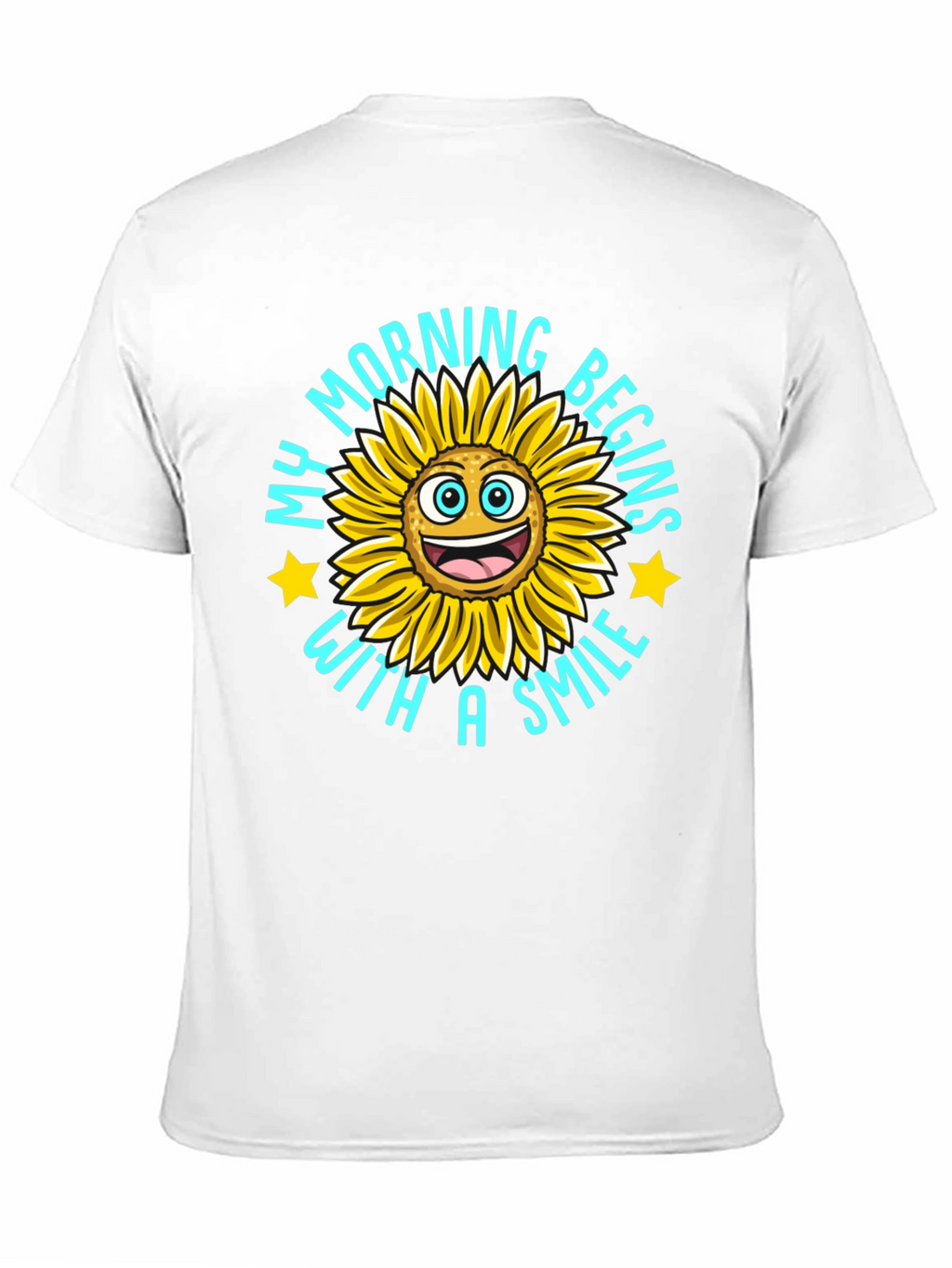 My Morning Begins With A Smile Black T-Shirt
