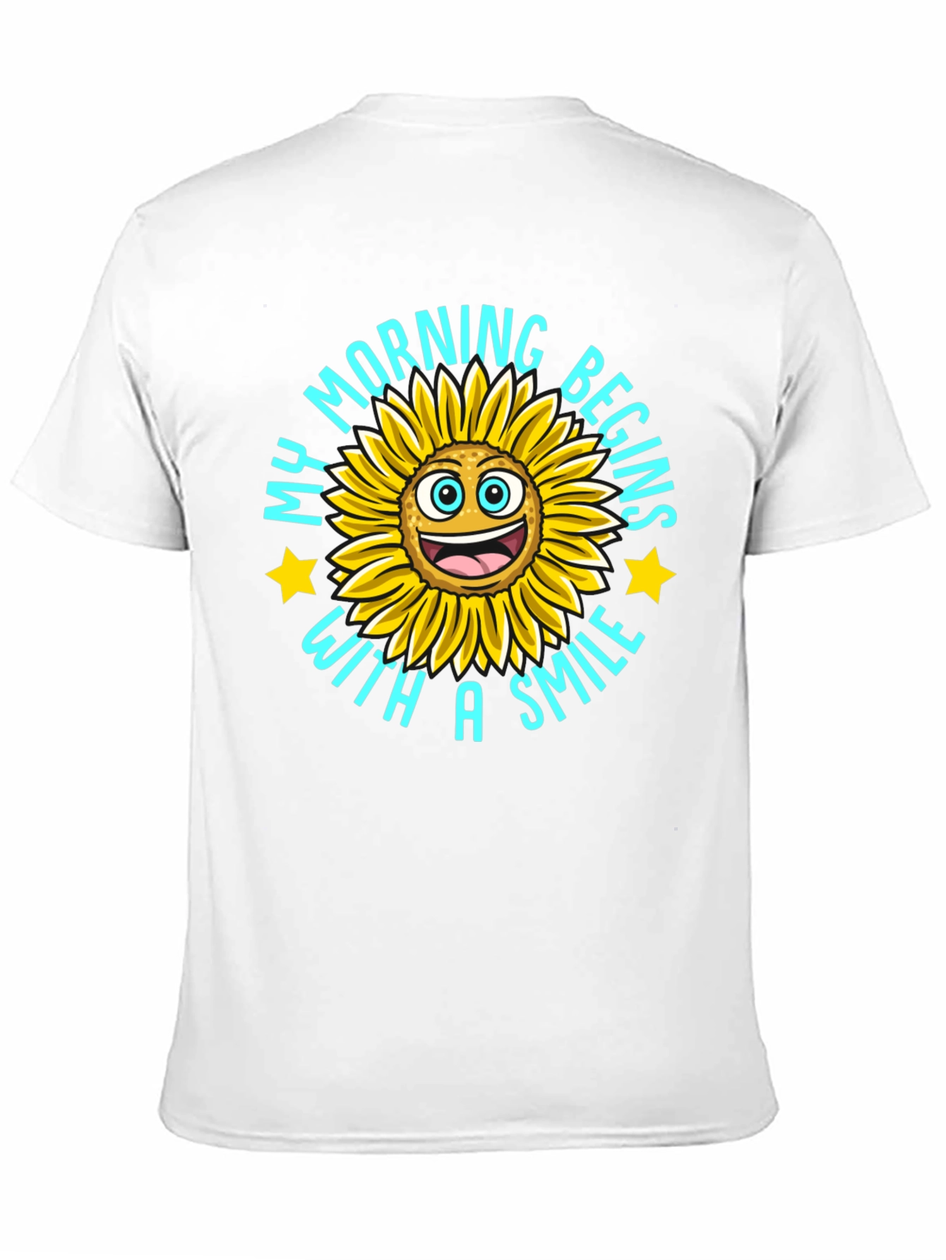 My Morning Begins With A Smile Black T-Shirt