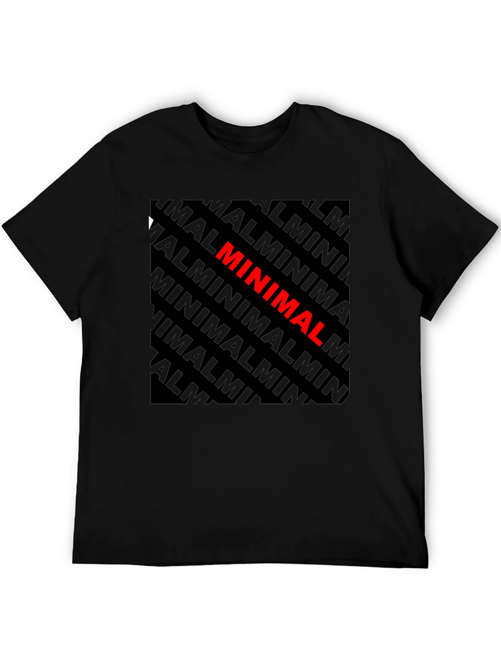 Minimalist Graphic Tee - Black Cotton T-Shirt