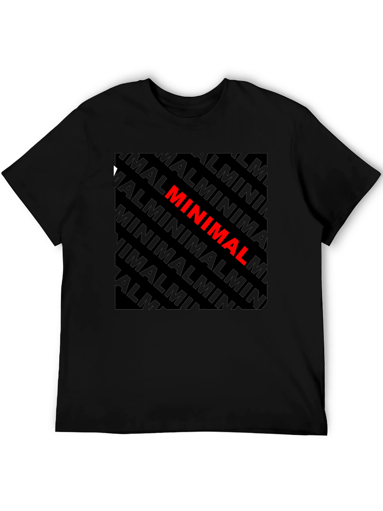 Minimalist Graphic Tee - Black Cotton T-Shirt