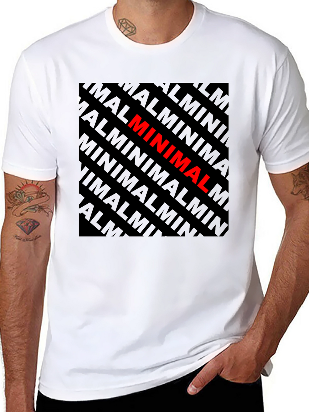 Minimalist Graphic Tee - Black Cotton T-Shirt