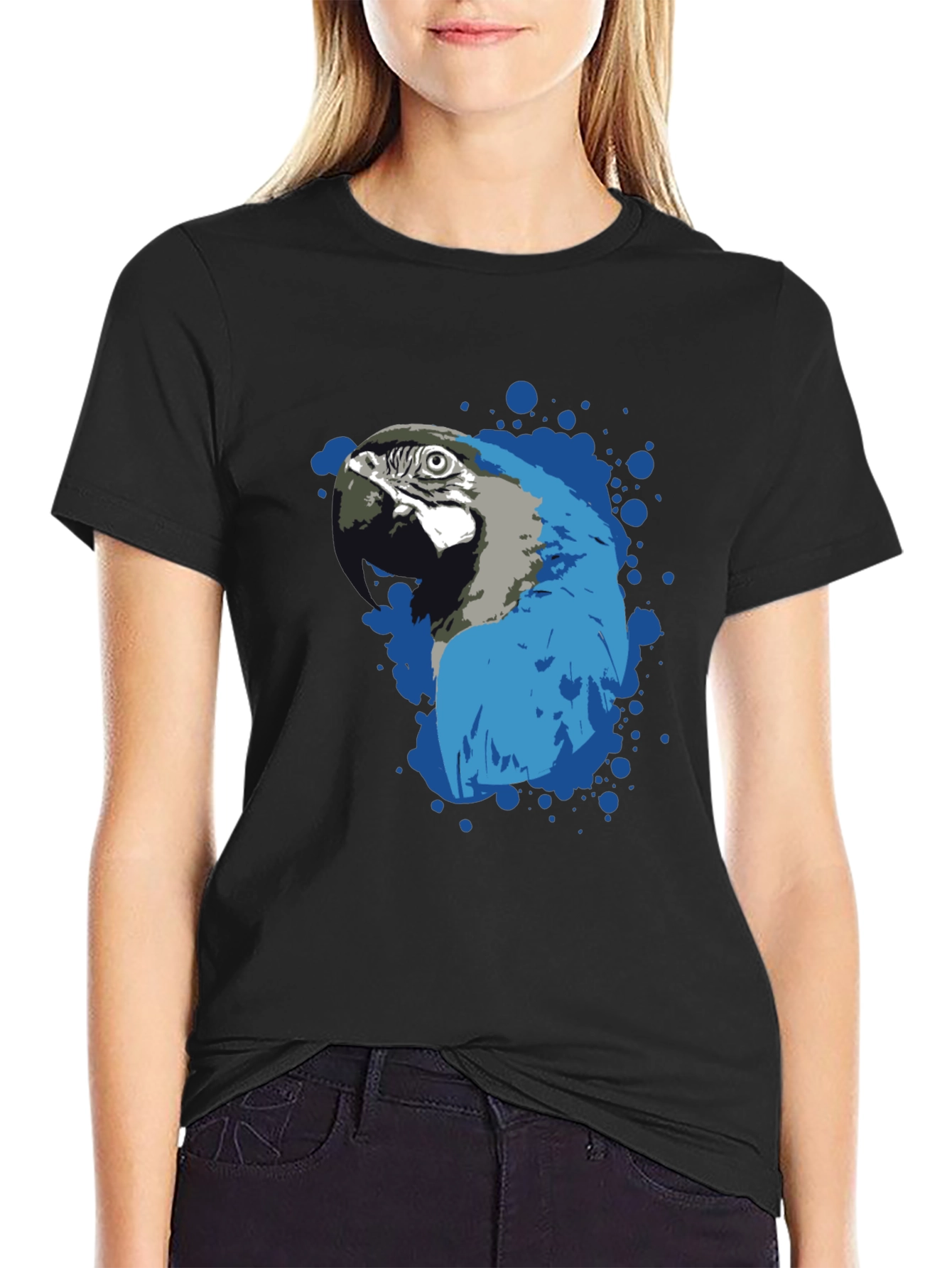Parrot Splash Graphic T-Shirt - Stylish Mens Tee