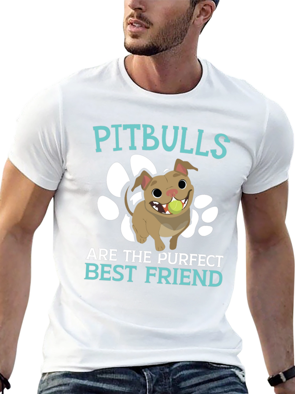 Pitbulls Purfect Best Friend Graphic Tee