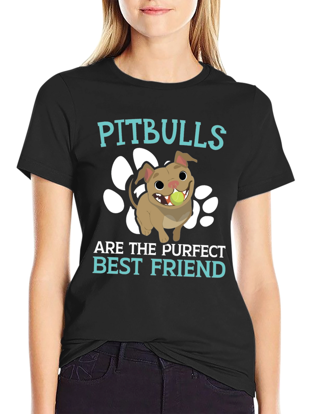 Pitbulls Purfect Best Friend Graphic Tee
