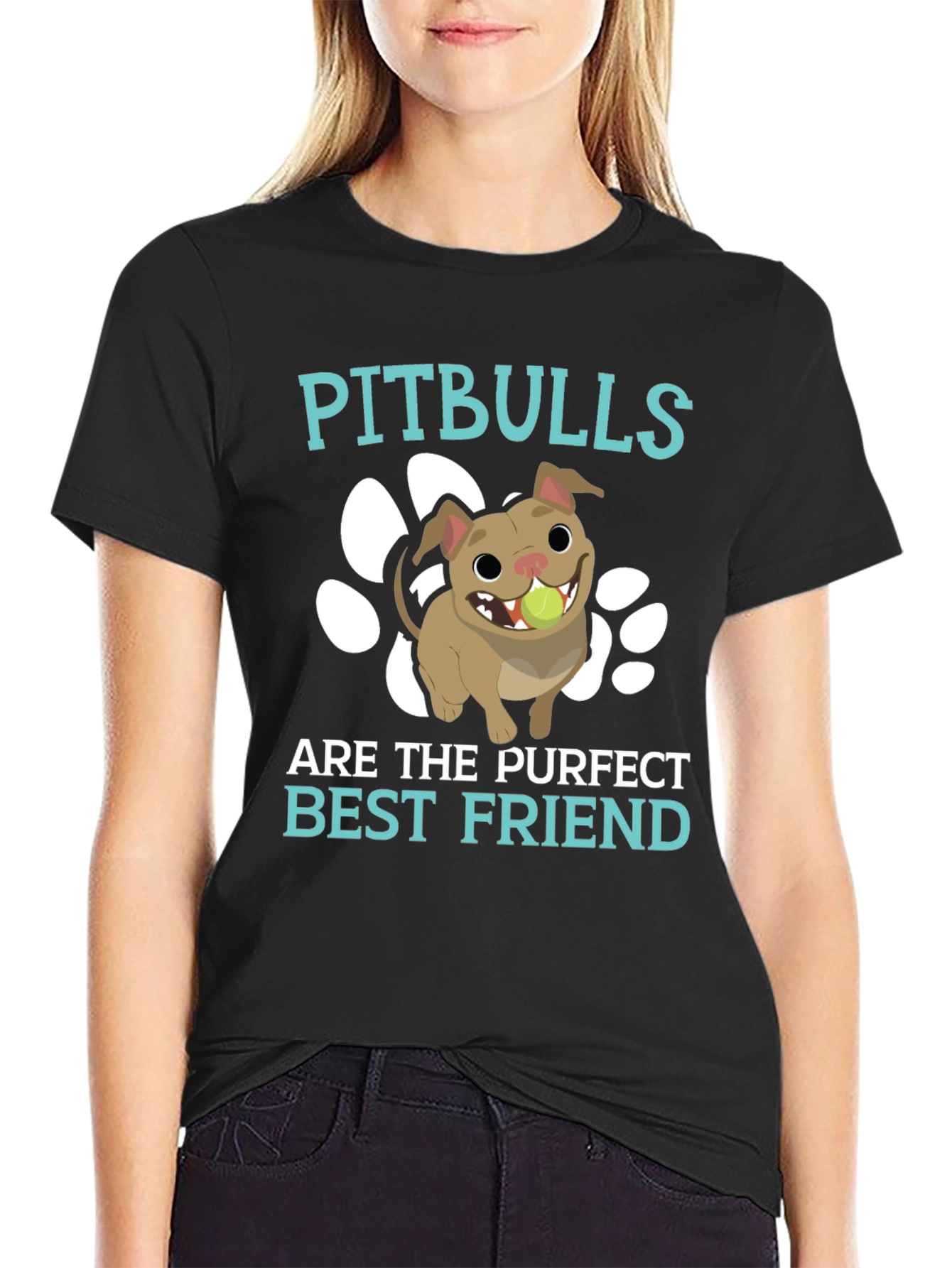 Pitbulls Purfect Best Friend Graphic Tee