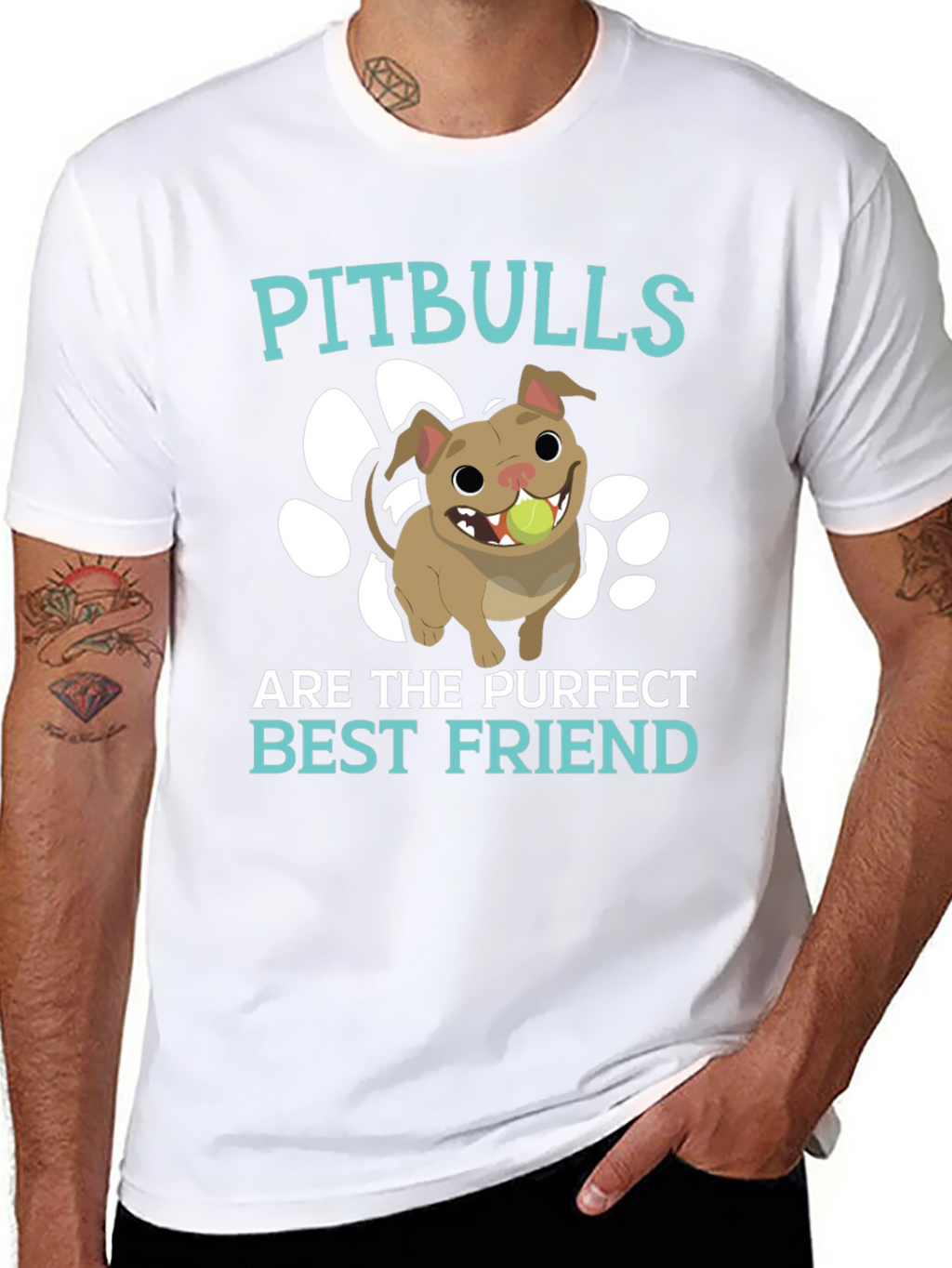 Pitbulls Purfect Best Friend Graphic Tee