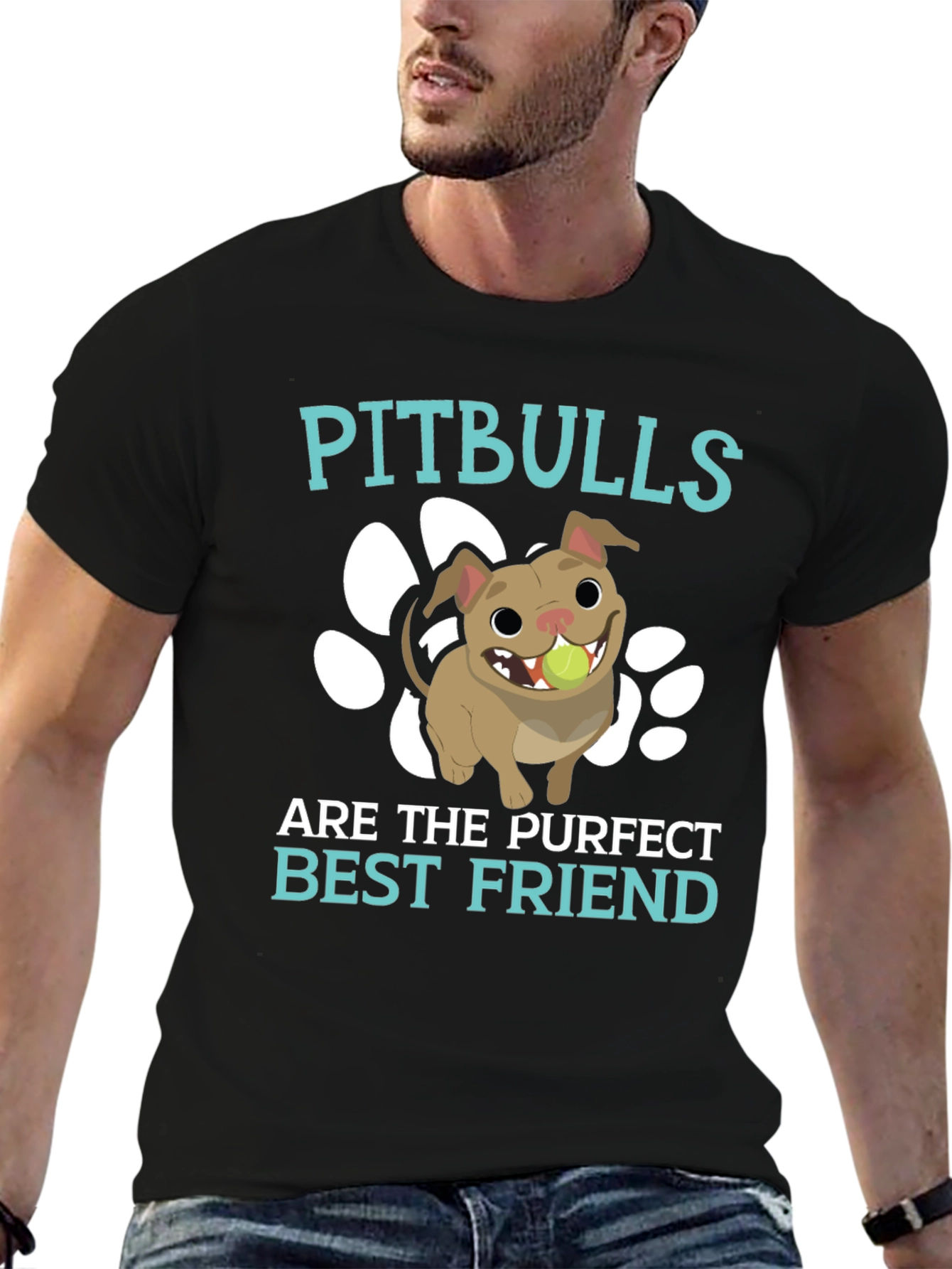 Pitbulls Purfect Best Friend Graphic Tee