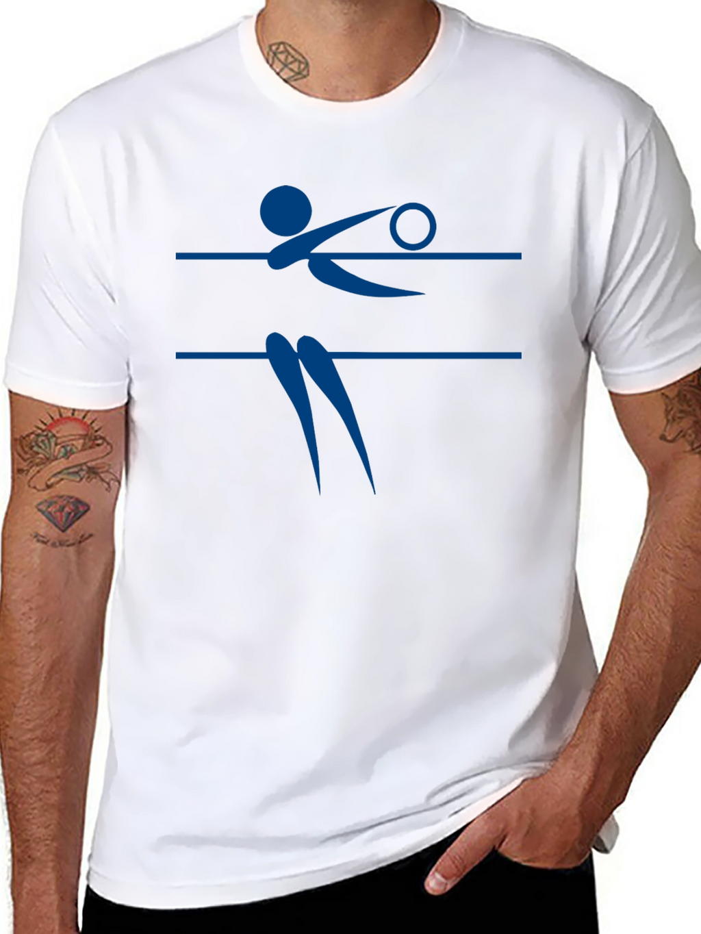 Volleyball Player Graphic Tee - Black