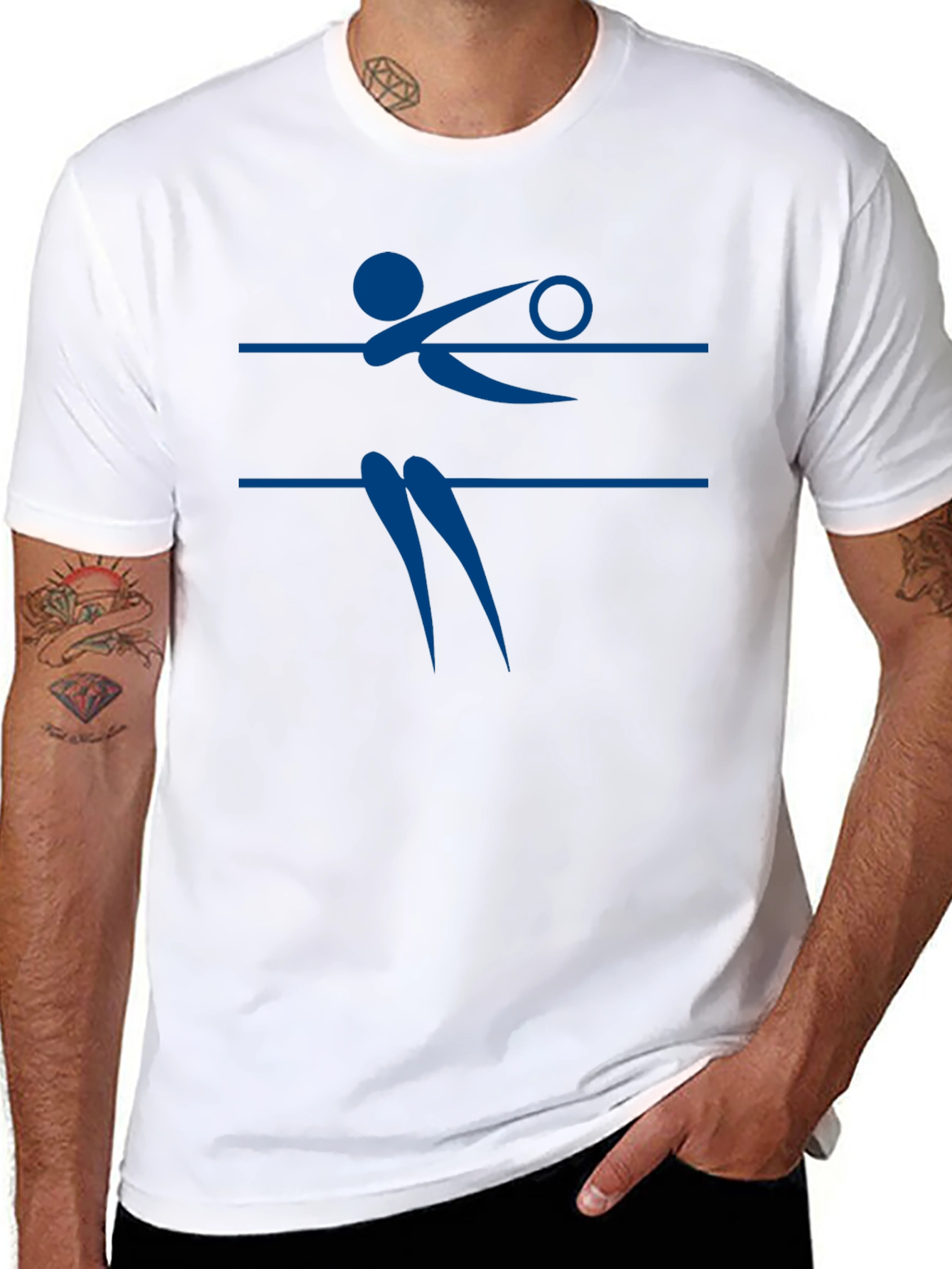 Volleyball Player Graphic Tee - Black