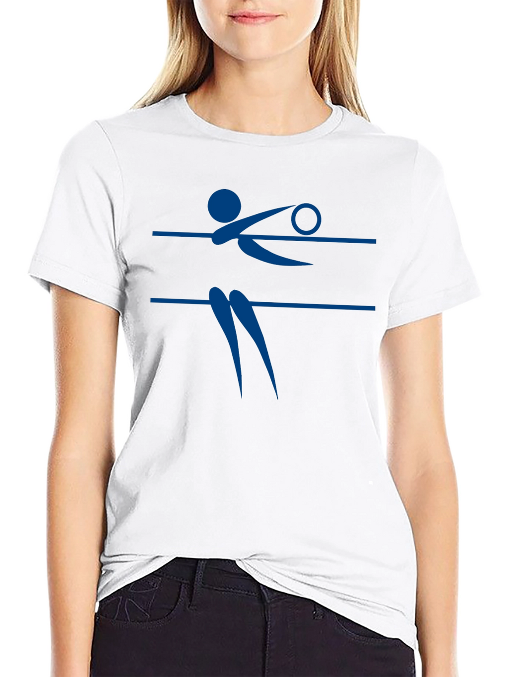 Volleyball Player Graphic Tee - Black
