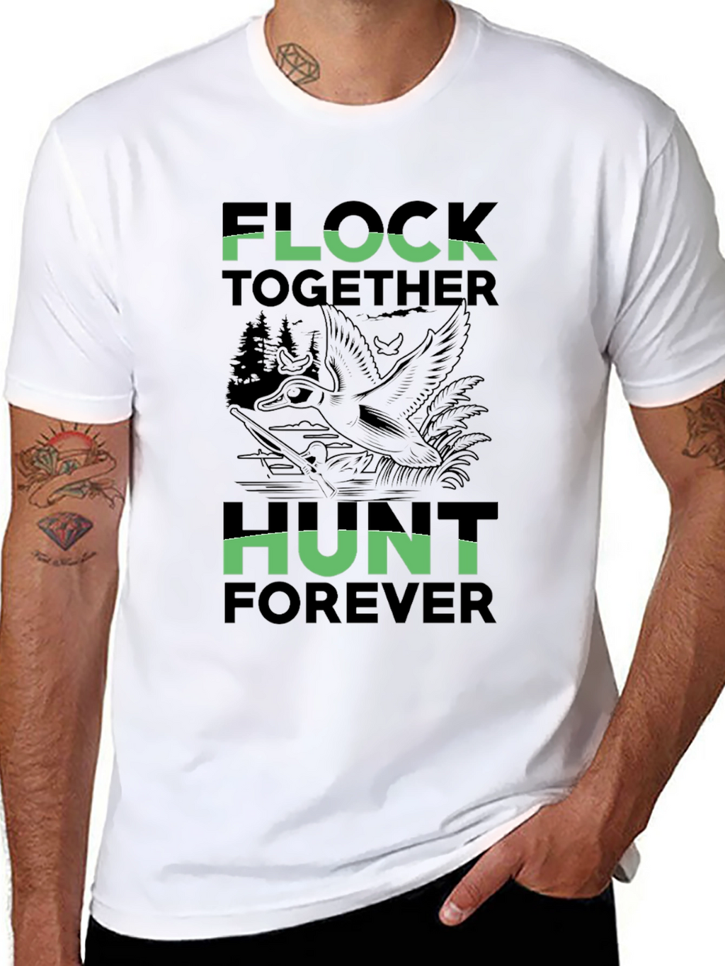 Flock Together Hunt Forever Graphic Tee