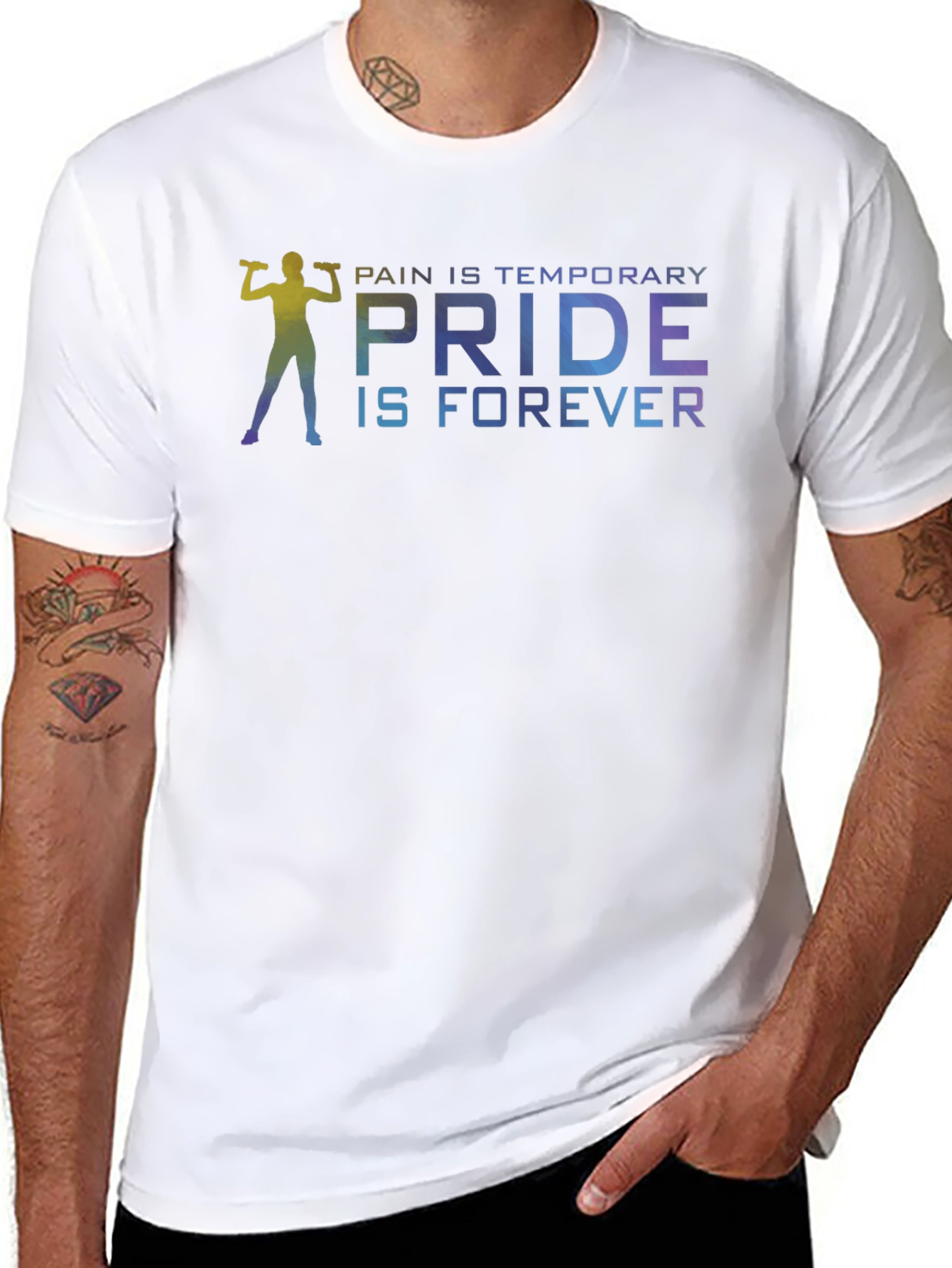 Pride Forever Gym T-Shirt - Black Cotton Blend