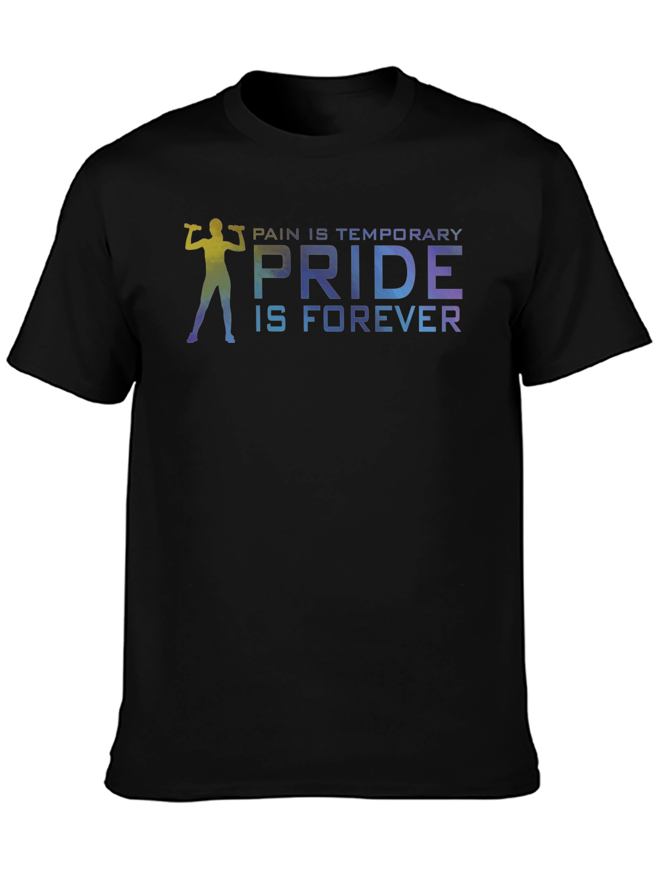 Pride Forever Gym T-Shirt - Black Cotton Blend