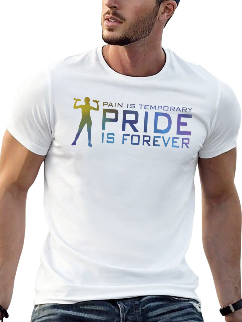 Pride Forever Gym T-Shirt - Black Cotton Blend