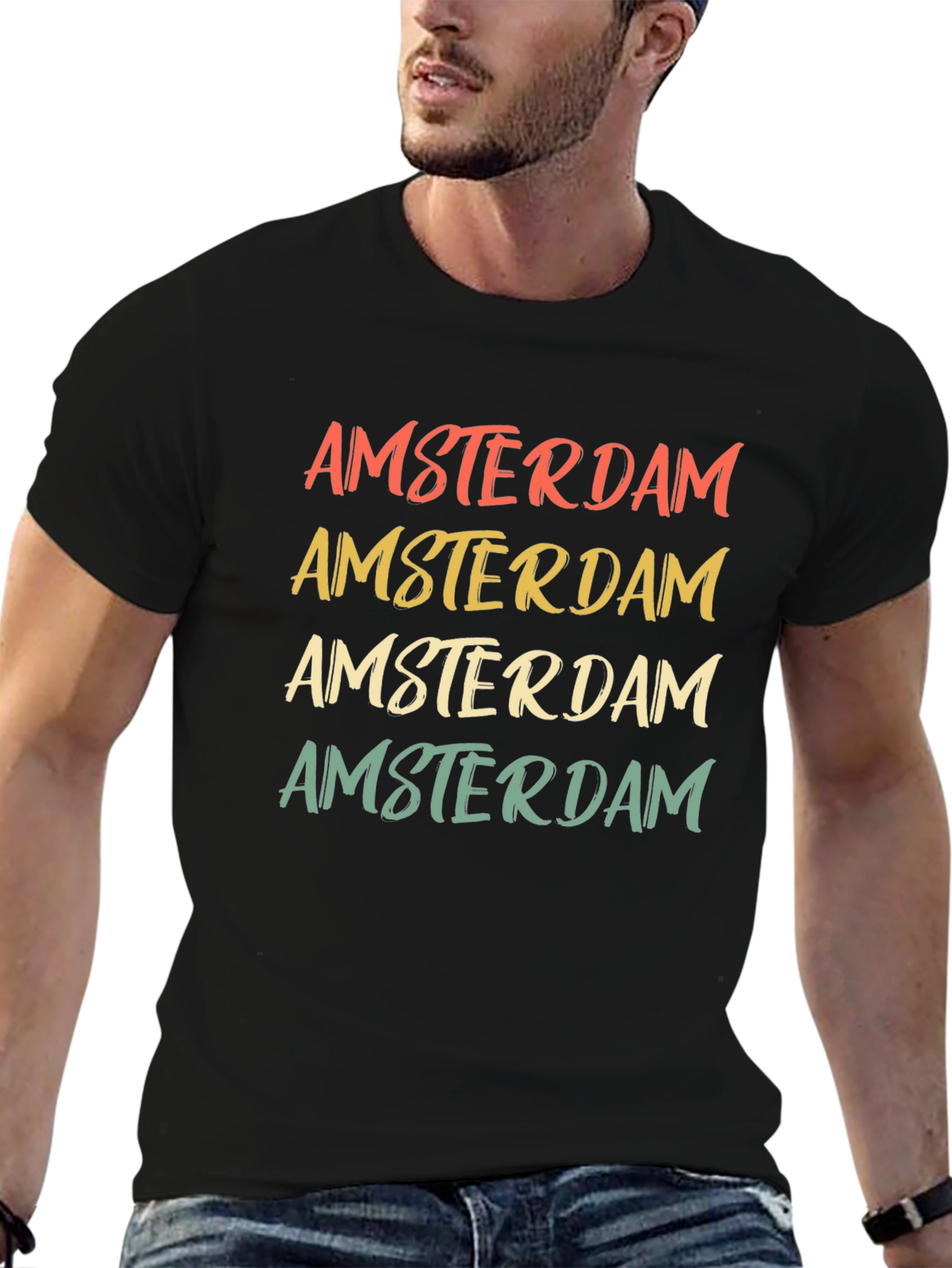 Amsterdam Retro Style Graphic Tee