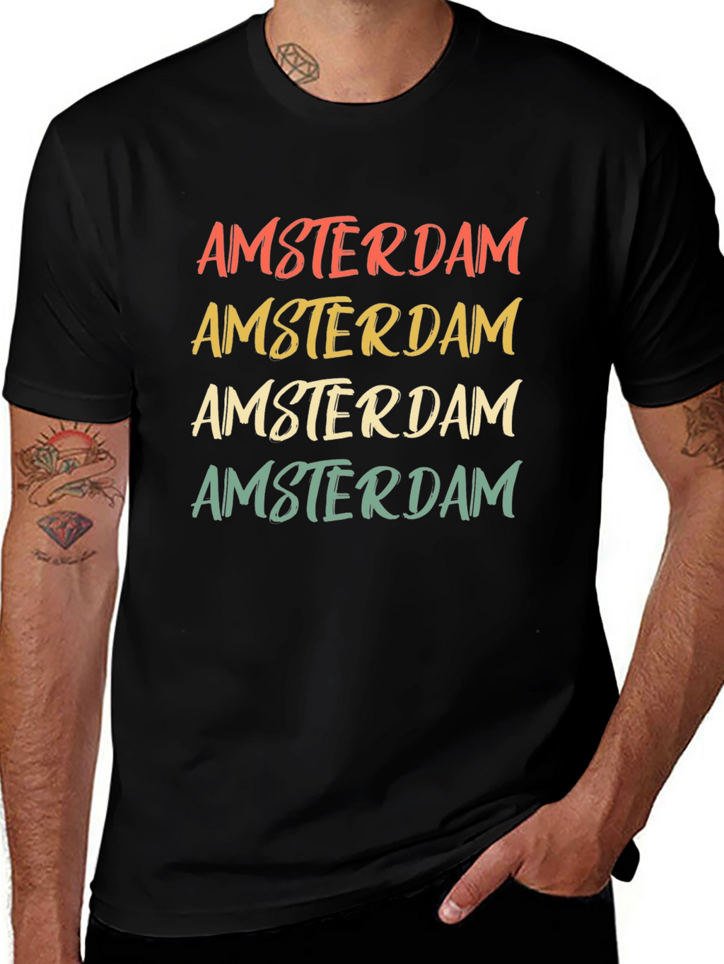 Amsterdam Retro Style Graphic Tee