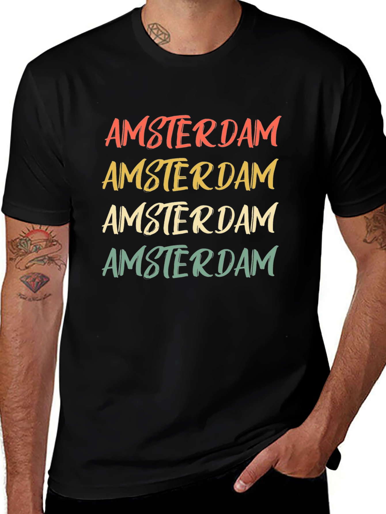 Amsterdam Retro Style Graphic Tee