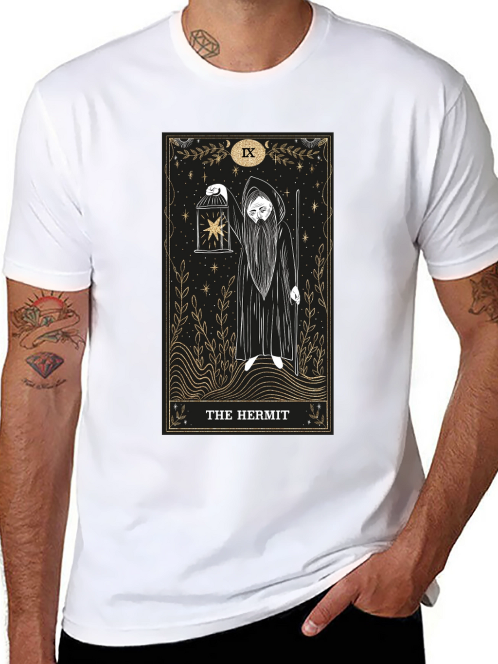 The Hermit Tarot Card Graphic T-Shirt