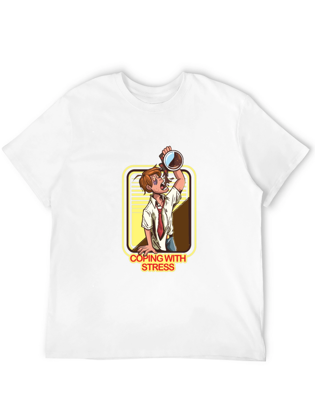 Coping With Stress Cartoon T-Shirt