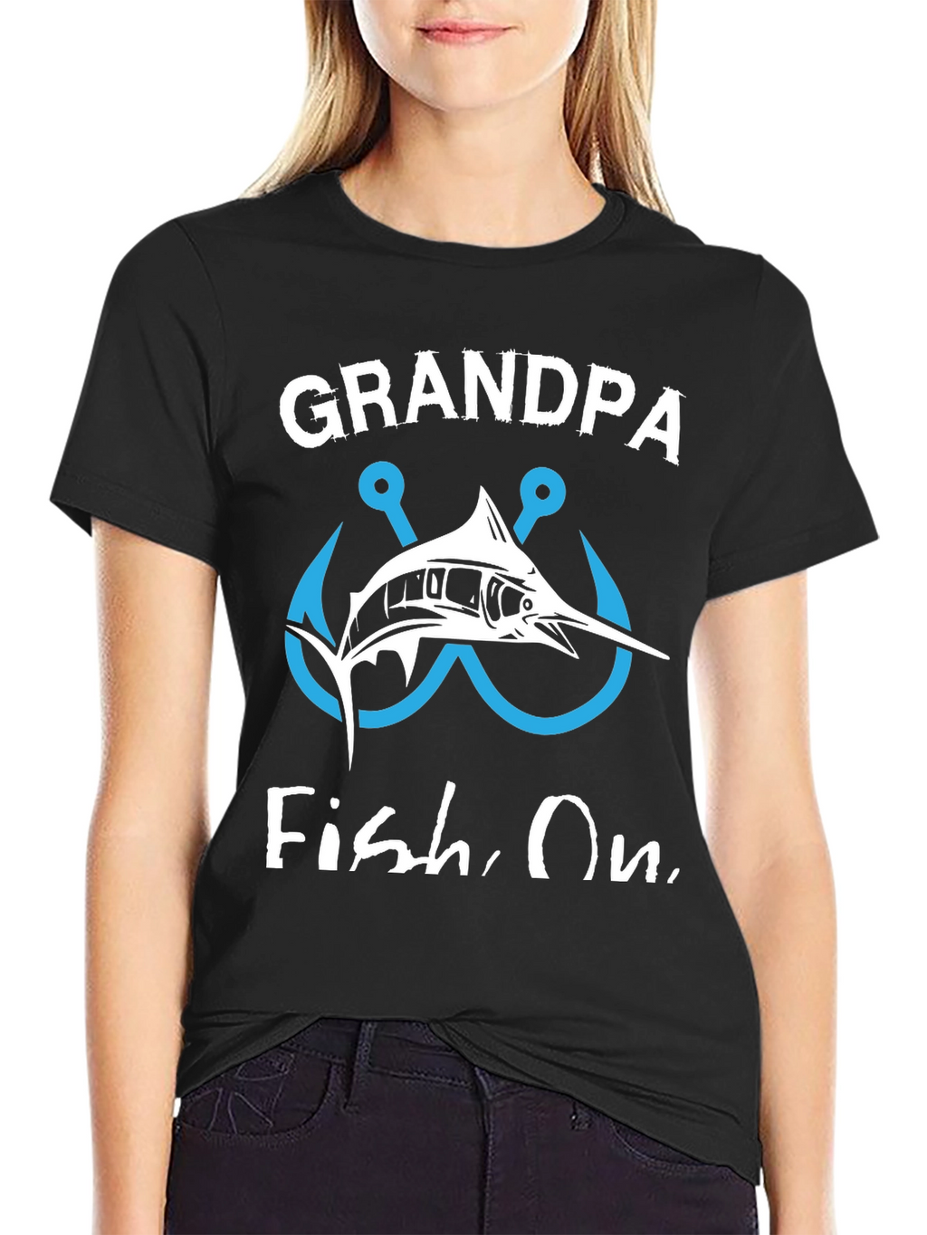 Grandpa Fish On Graphic T-Shirt