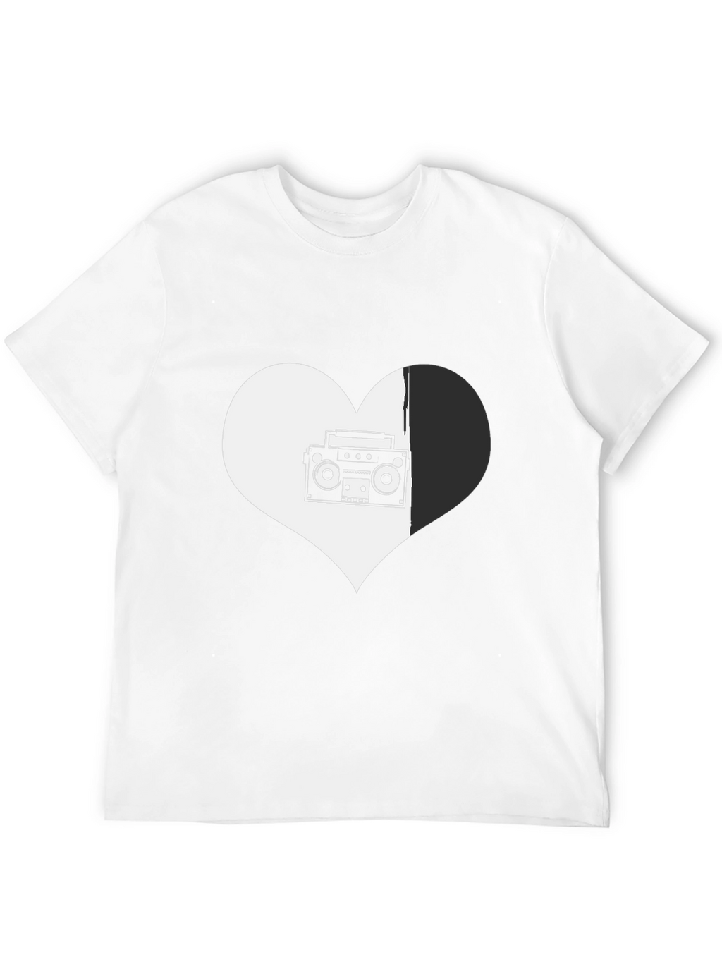 Retro Music Heart Graphic Tee
