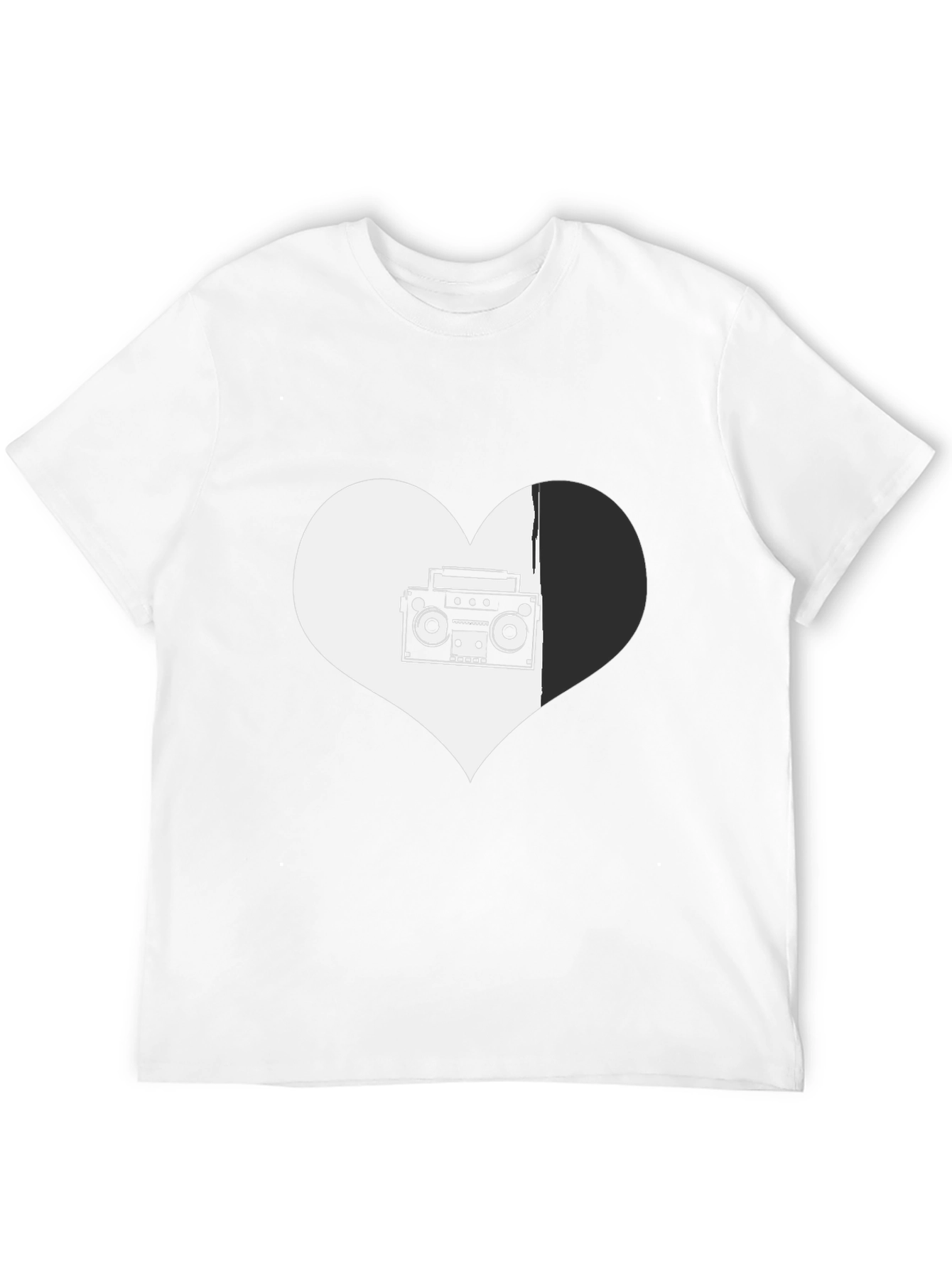 Retro Music Heart Graphic Tee