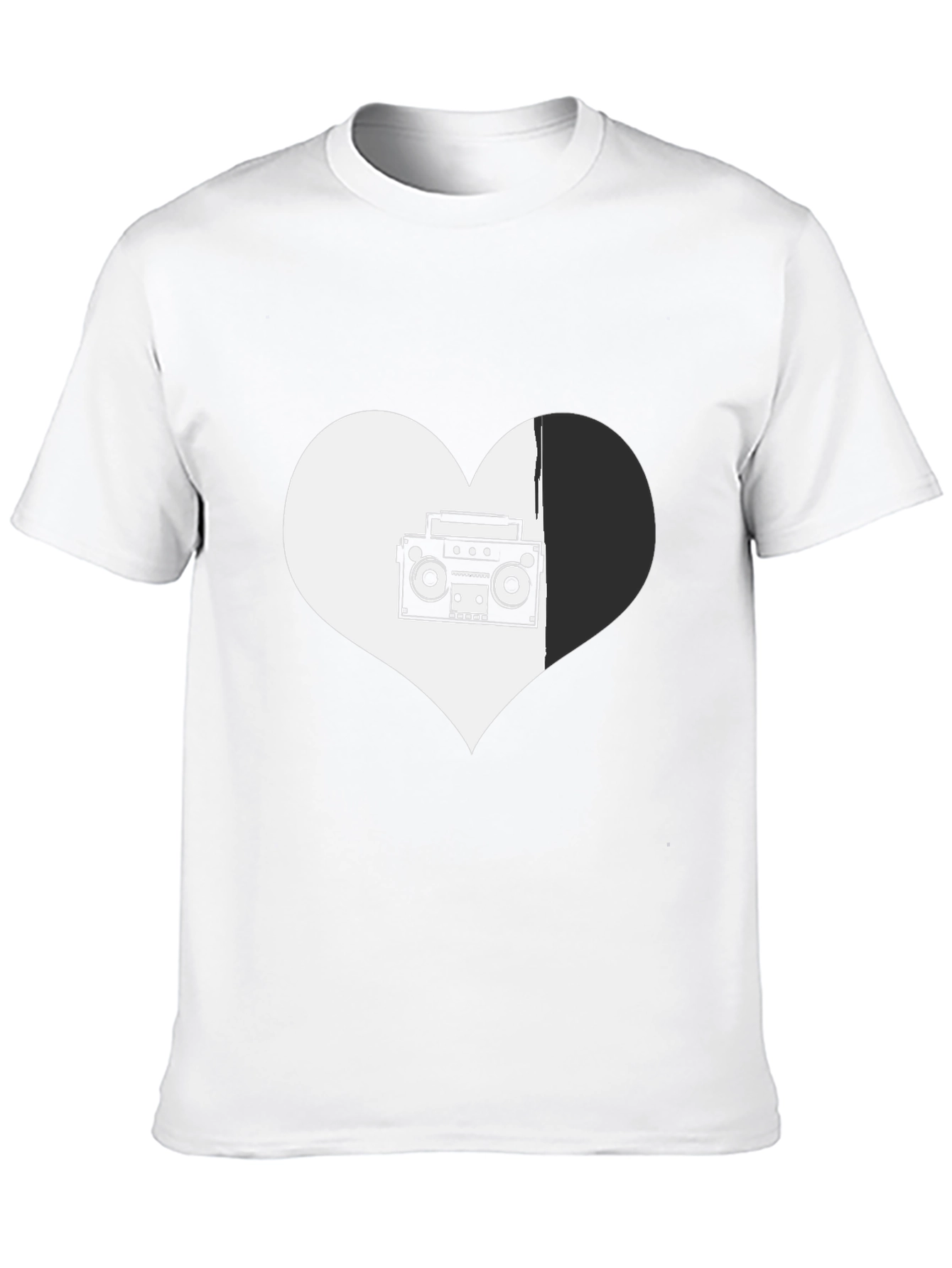 Retro Music Heart Graphic Tee