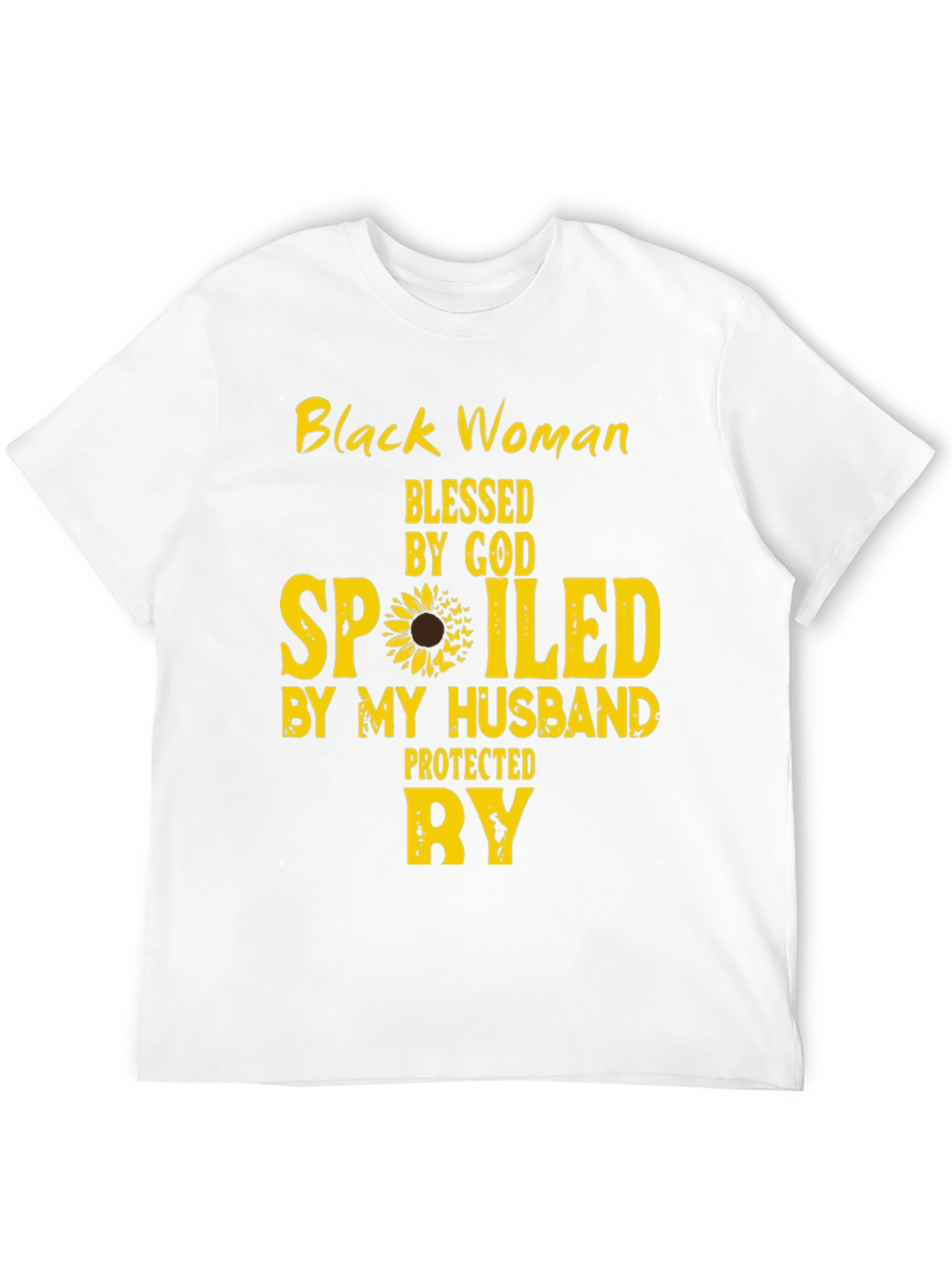 Black Woman Blessed and Spoiled By My Husband Tee