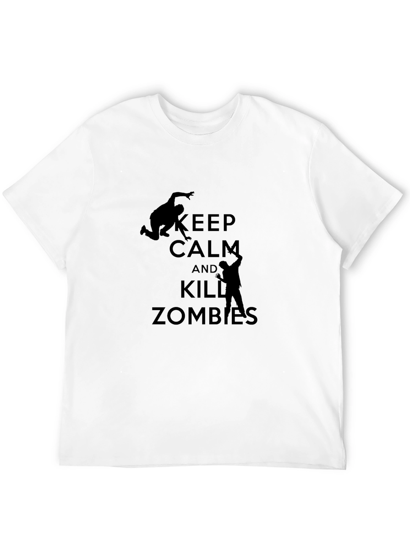 Keep Calm and Kill Zombies Black T-Shirt
