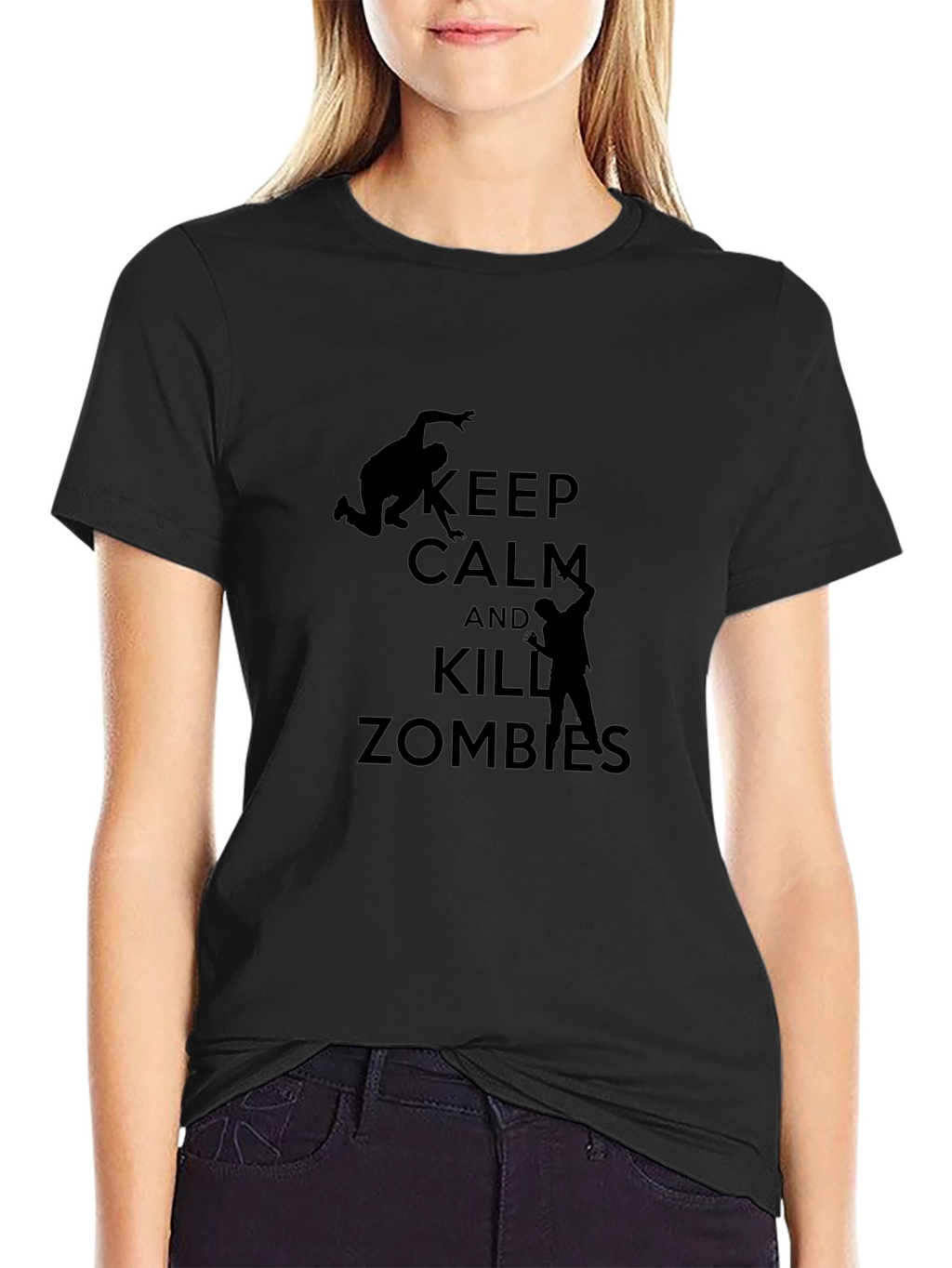 Keep Calm and Kill Zombies Black T-Shirt