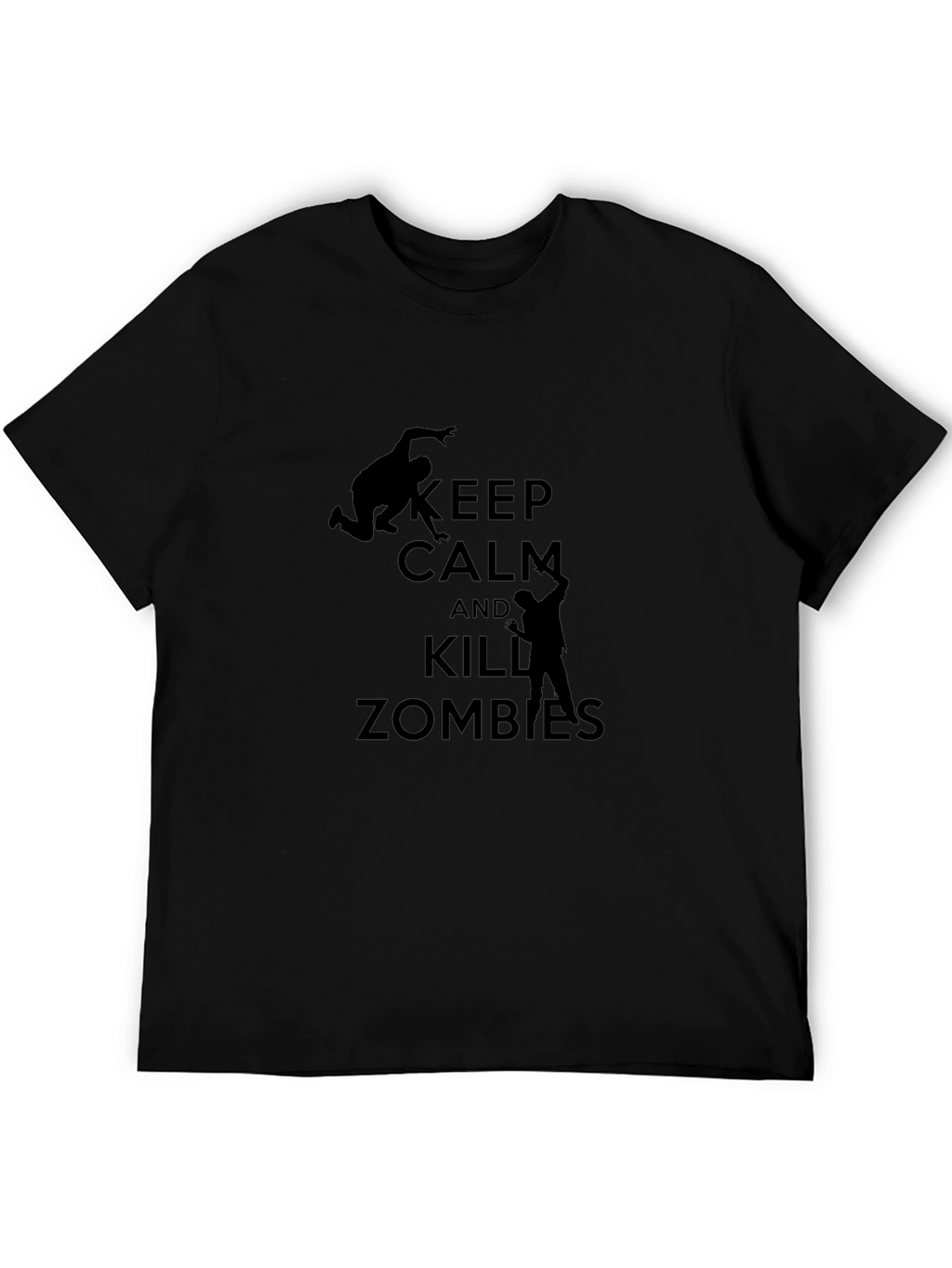 Keep Calm and Kill Zombies Black T-Shirt