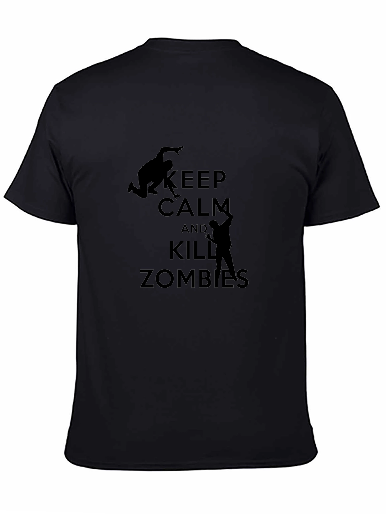 Keep Calm and Kill Zombies Black T-Shirt
