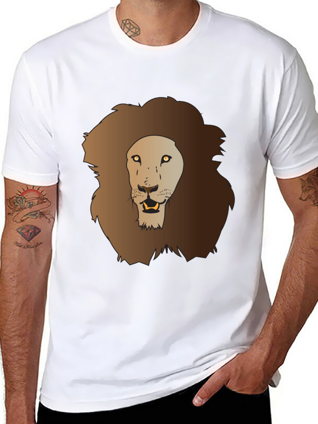 Lion Graphic Tee - Mens Black T-Shirt