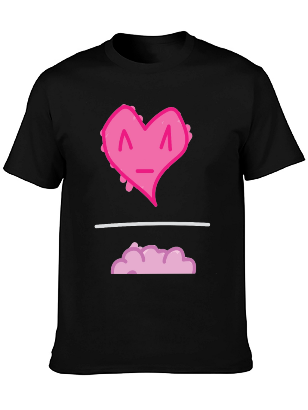 Heart Cloud Graphic Tee - Black
