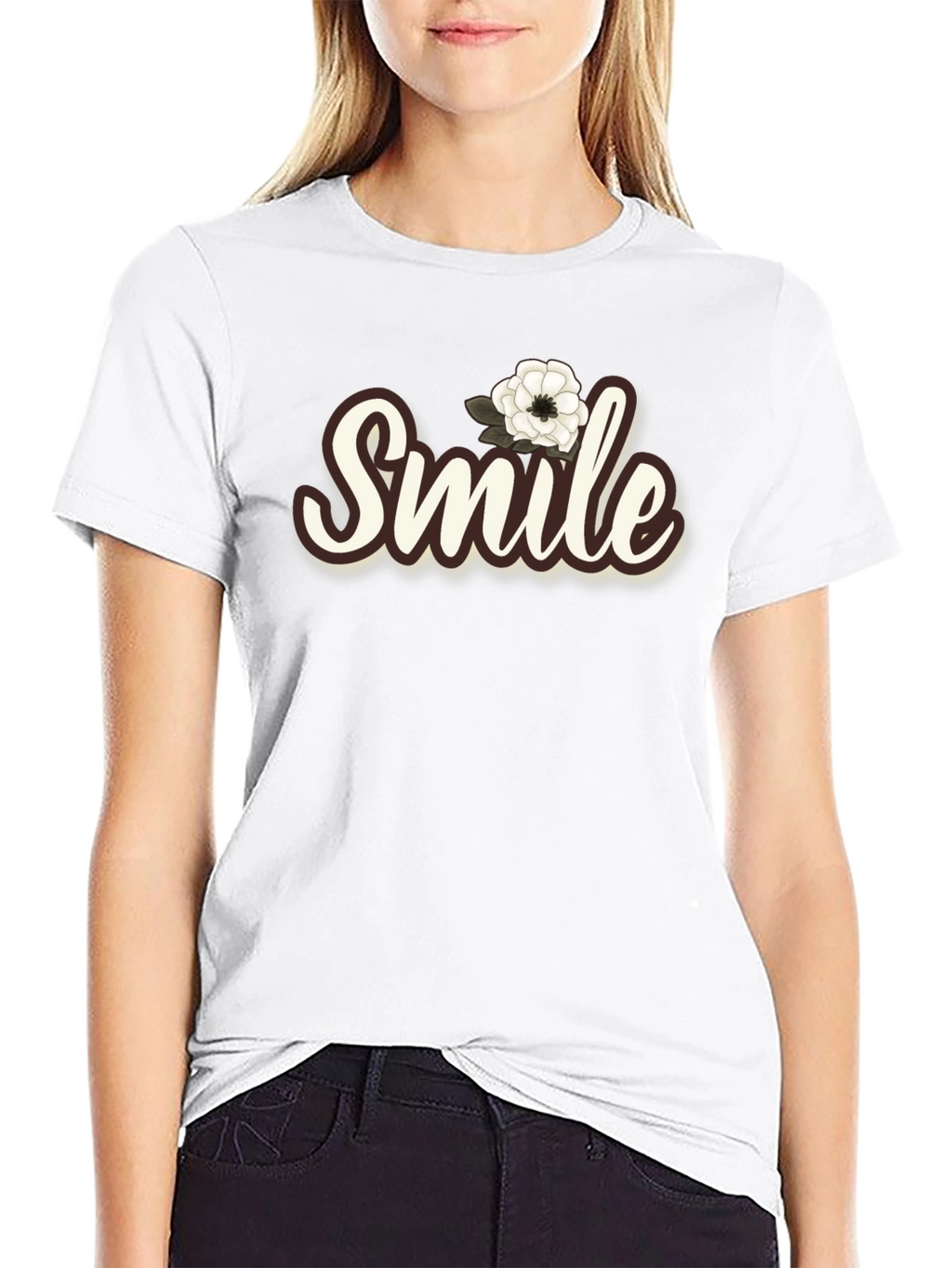 Smile Floral Graphic Tee - Unisex