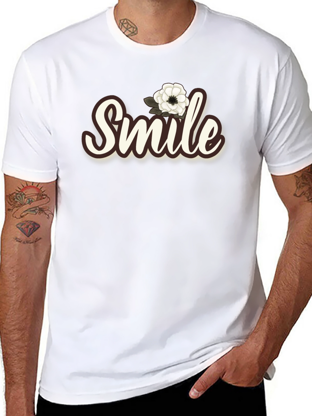 Smile Floral Graphic Tee - Unisex