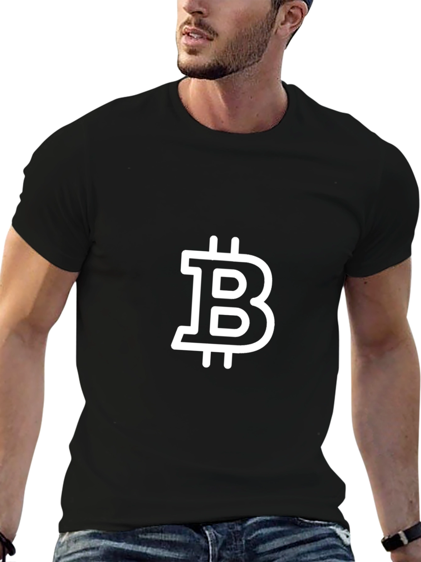 Bitcoin Logo Black T-Shirt - Crypto Enthusiast Tee