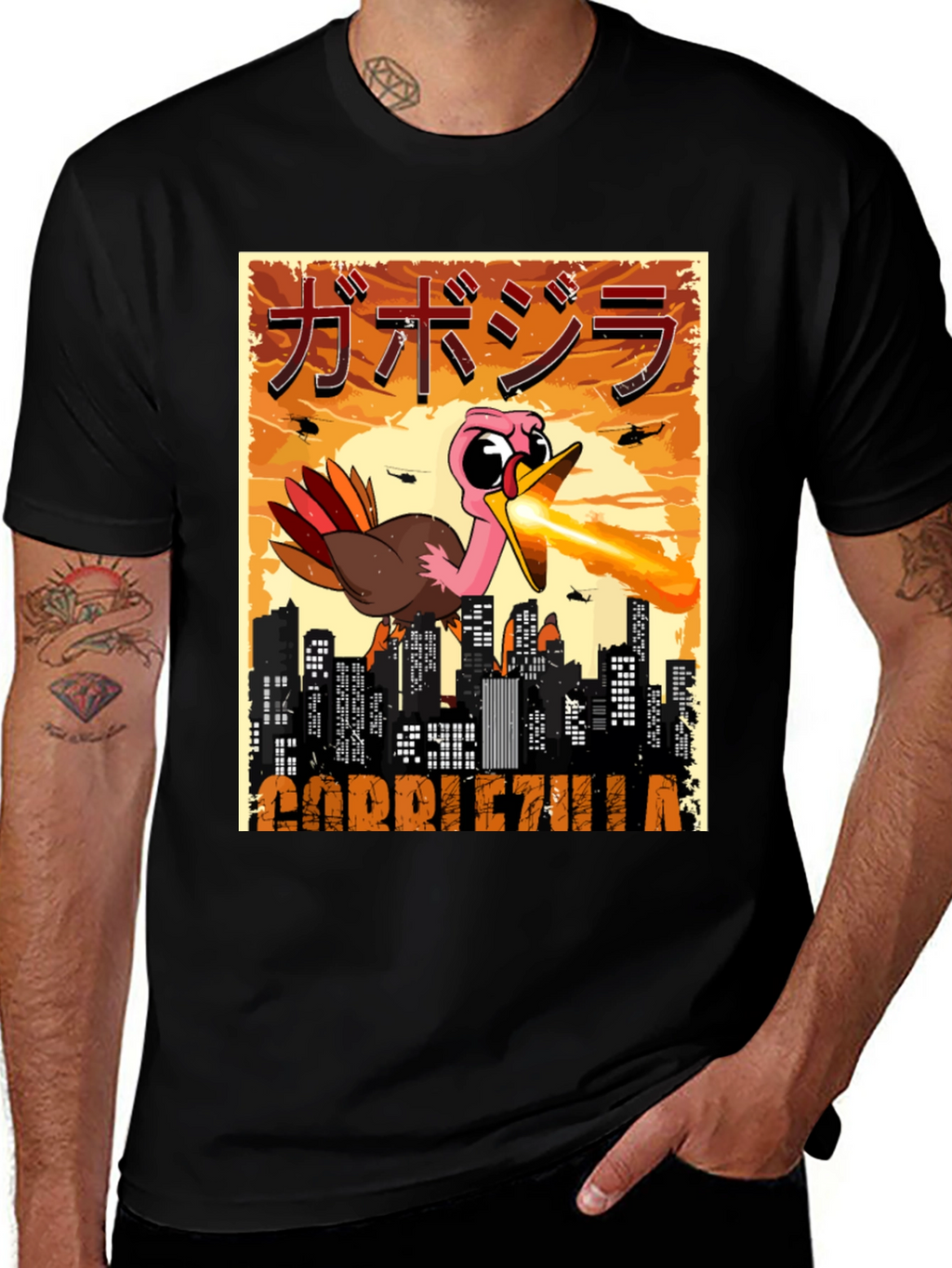Gobblezilla T-Shirt - Funny Turkey Monster Tee